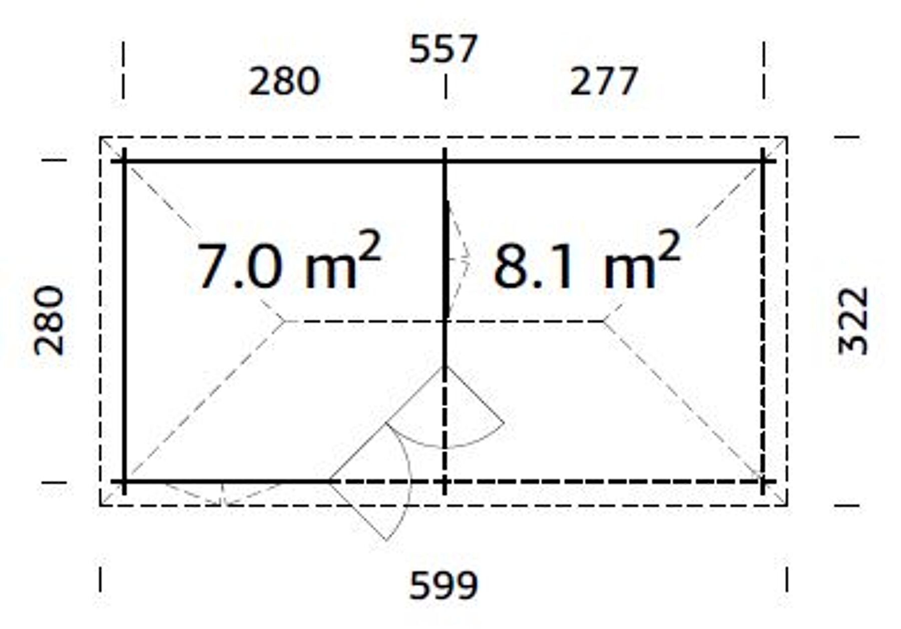 Pavillon Melanie 7,0 + 8,1 m²