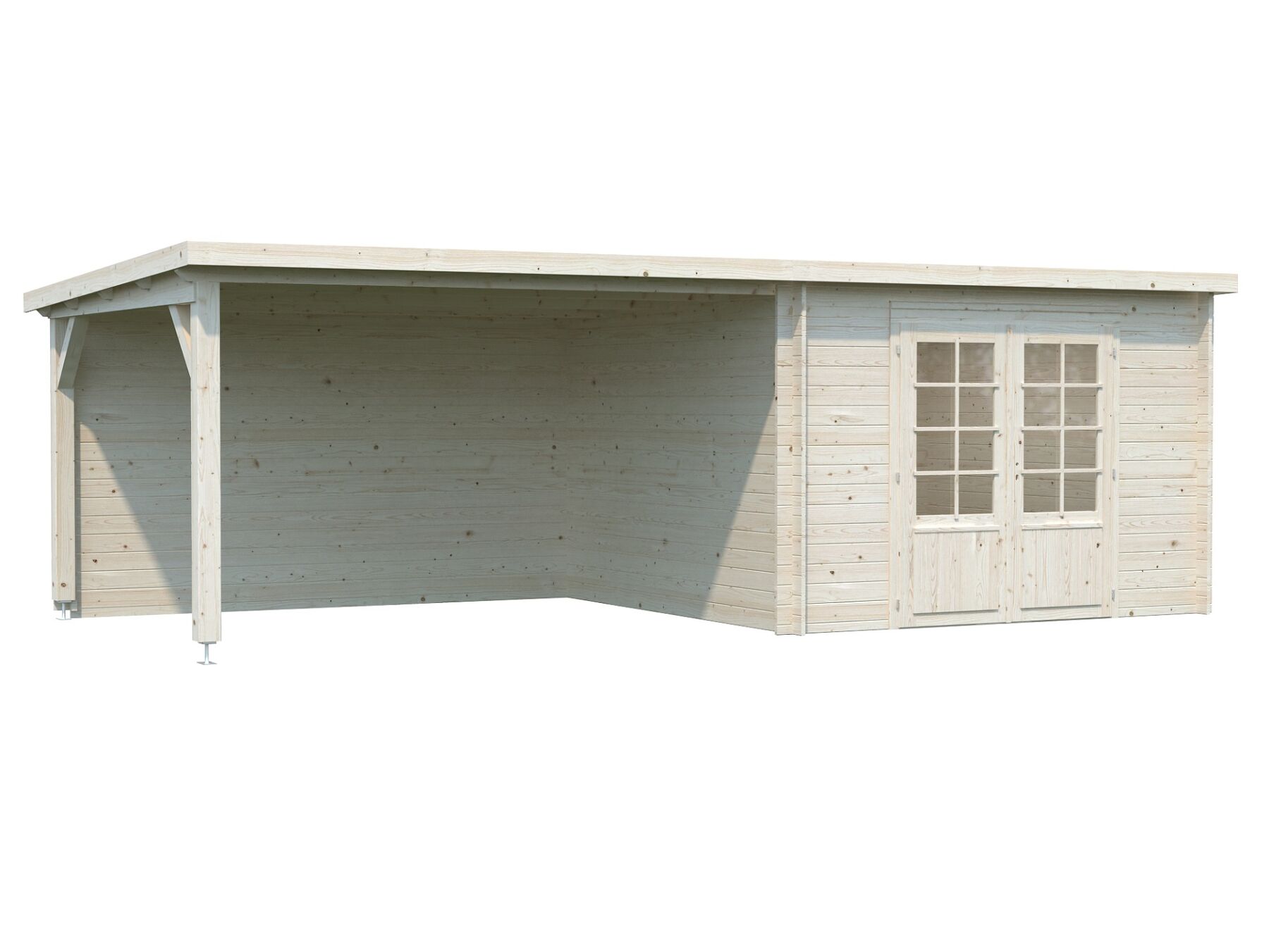 Gartenhaus Ella 8,7+8,2 m² Transparent 