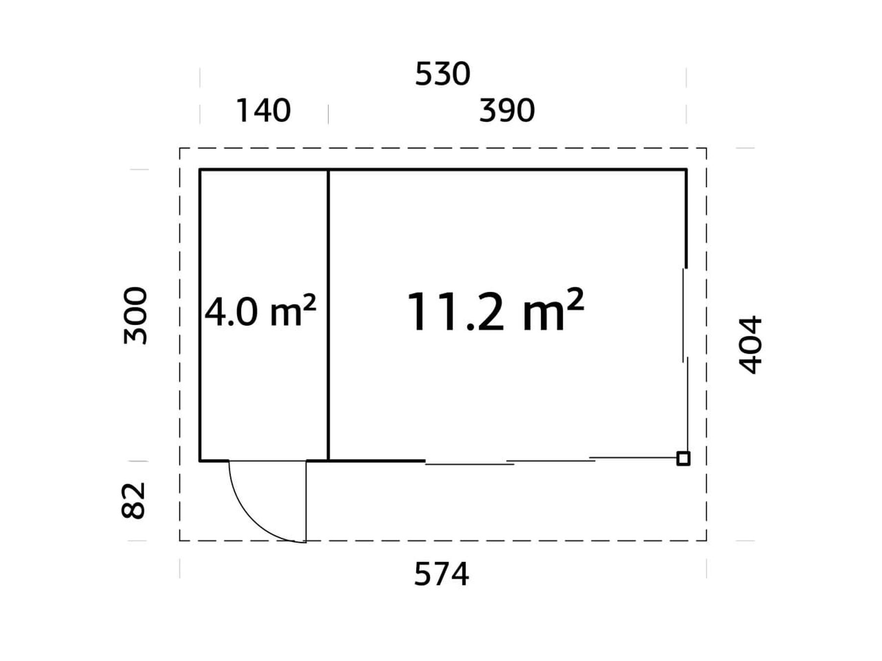 Modernes Gartenhaus Andrea 15,2 m² mit ISO-Glas Schiebetür Modernes Gartenhaus Andrea 15,2 m² mit ISO-Glas Schiebetür