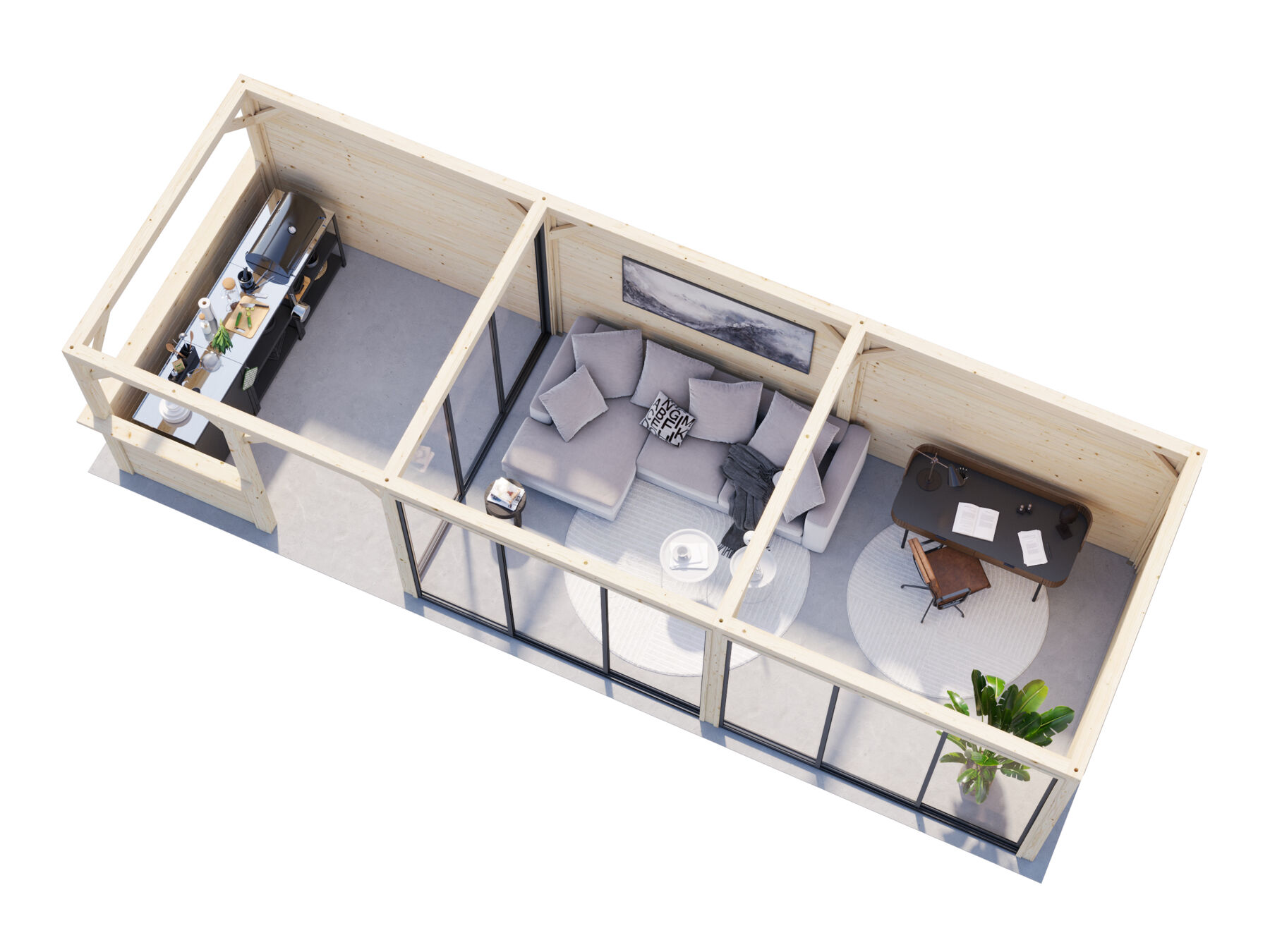 Grundriss, Mobiliar, Tabelle, Pflanze, Drinnen