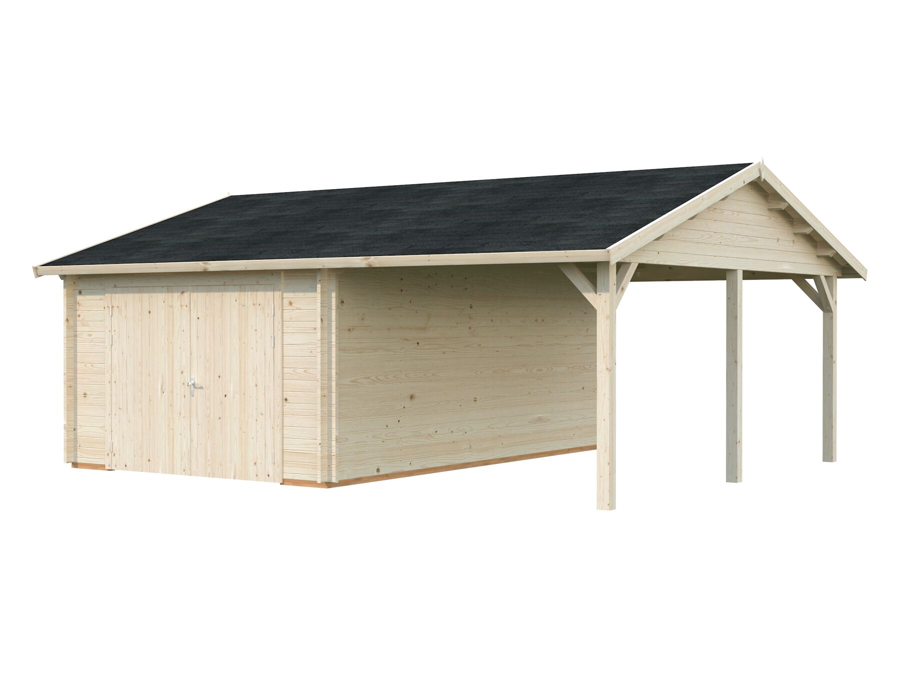 Garage Roger 19,0 + 16,2 m² mit Holztor