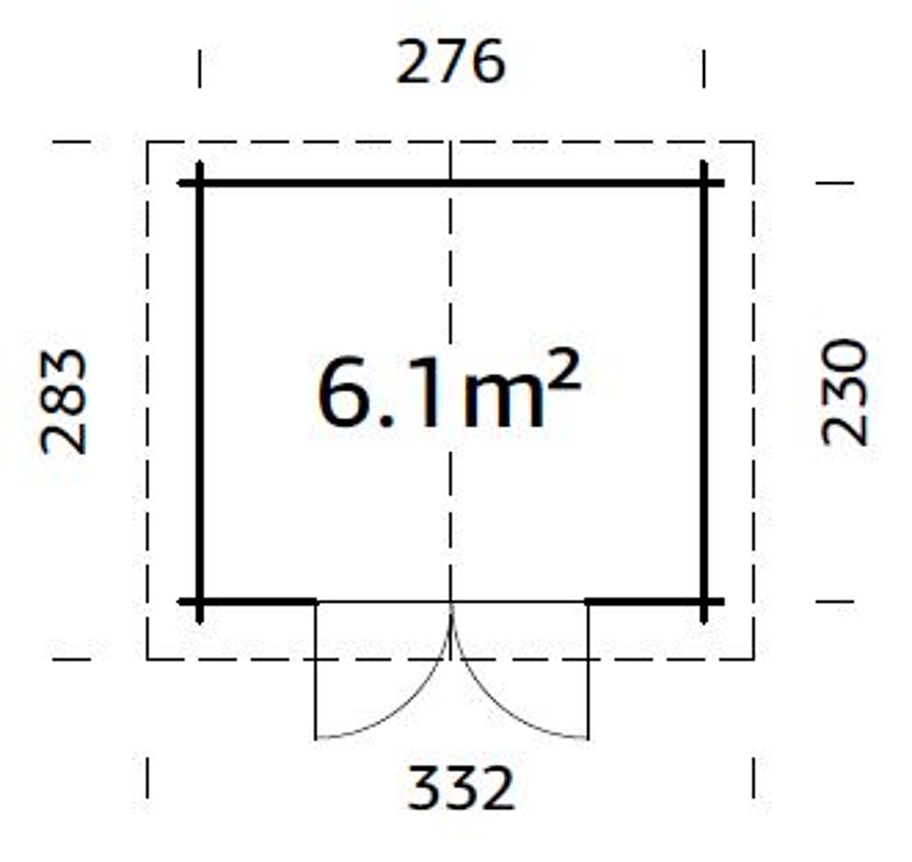Gartenhaus Valentine 6,1 m² Braun