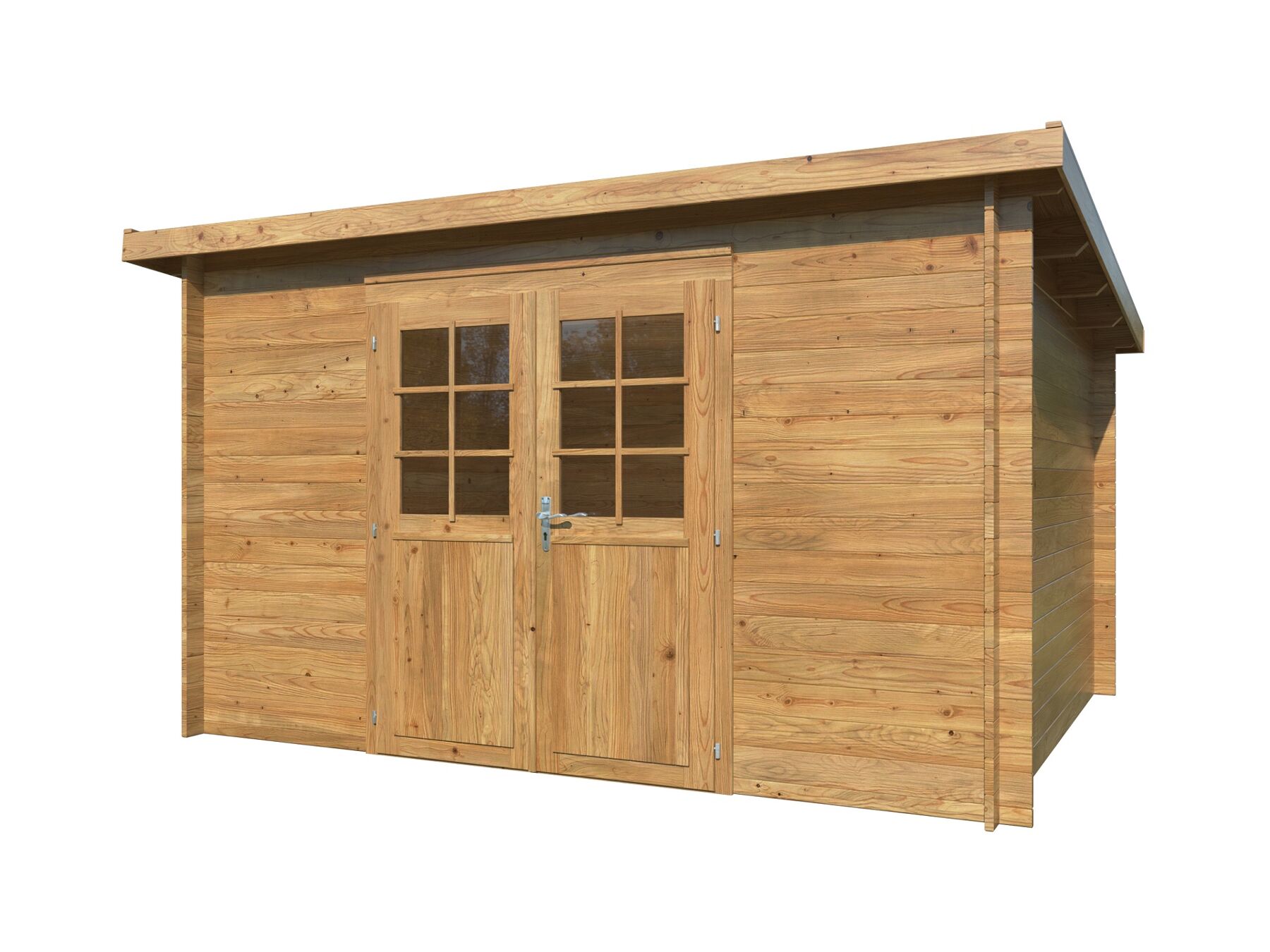 Gartenhaus Alice 9,0 m² mit Trapezblech Braun