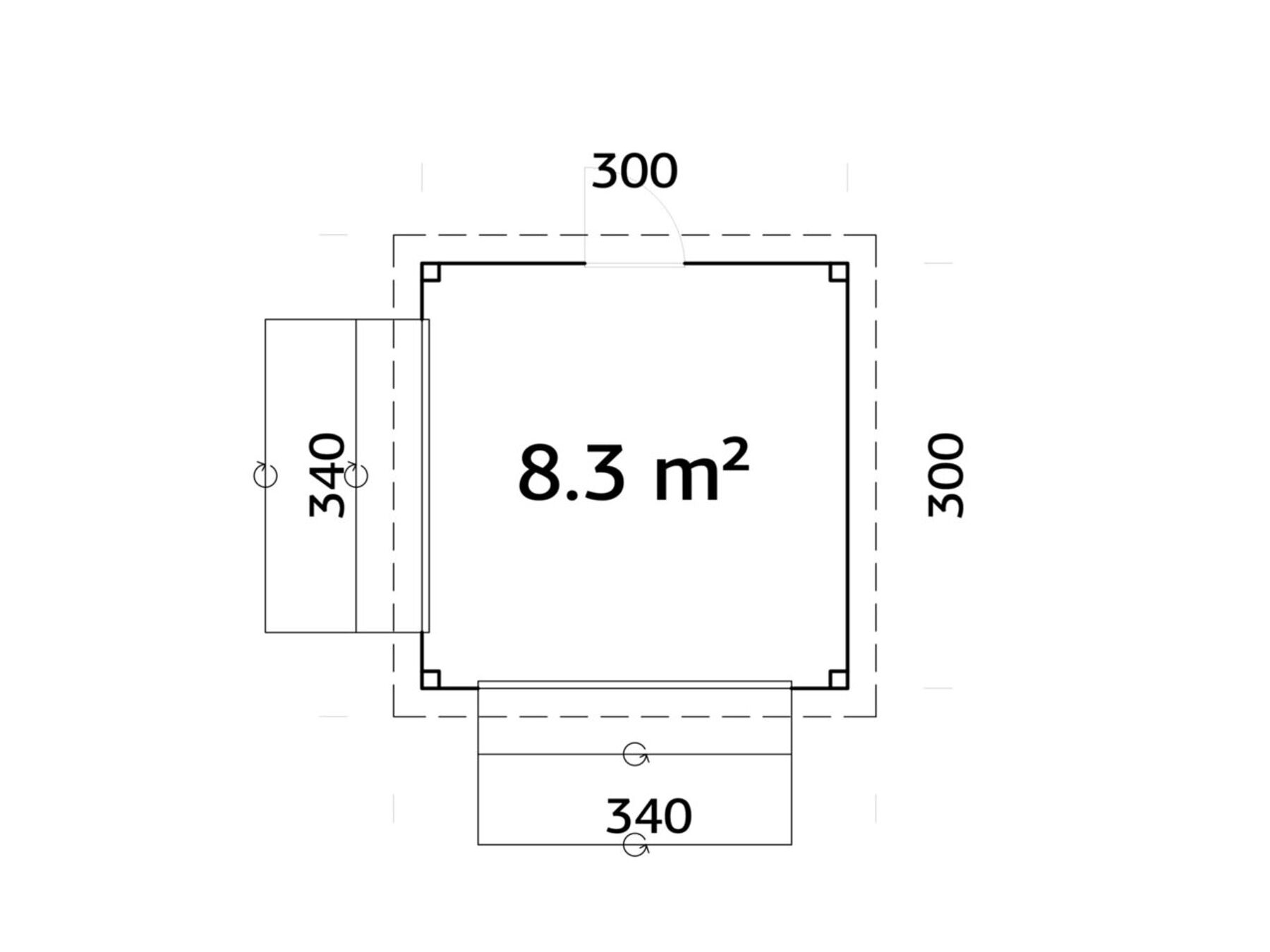 Marktstand Lenna 8,3 m² Set 305