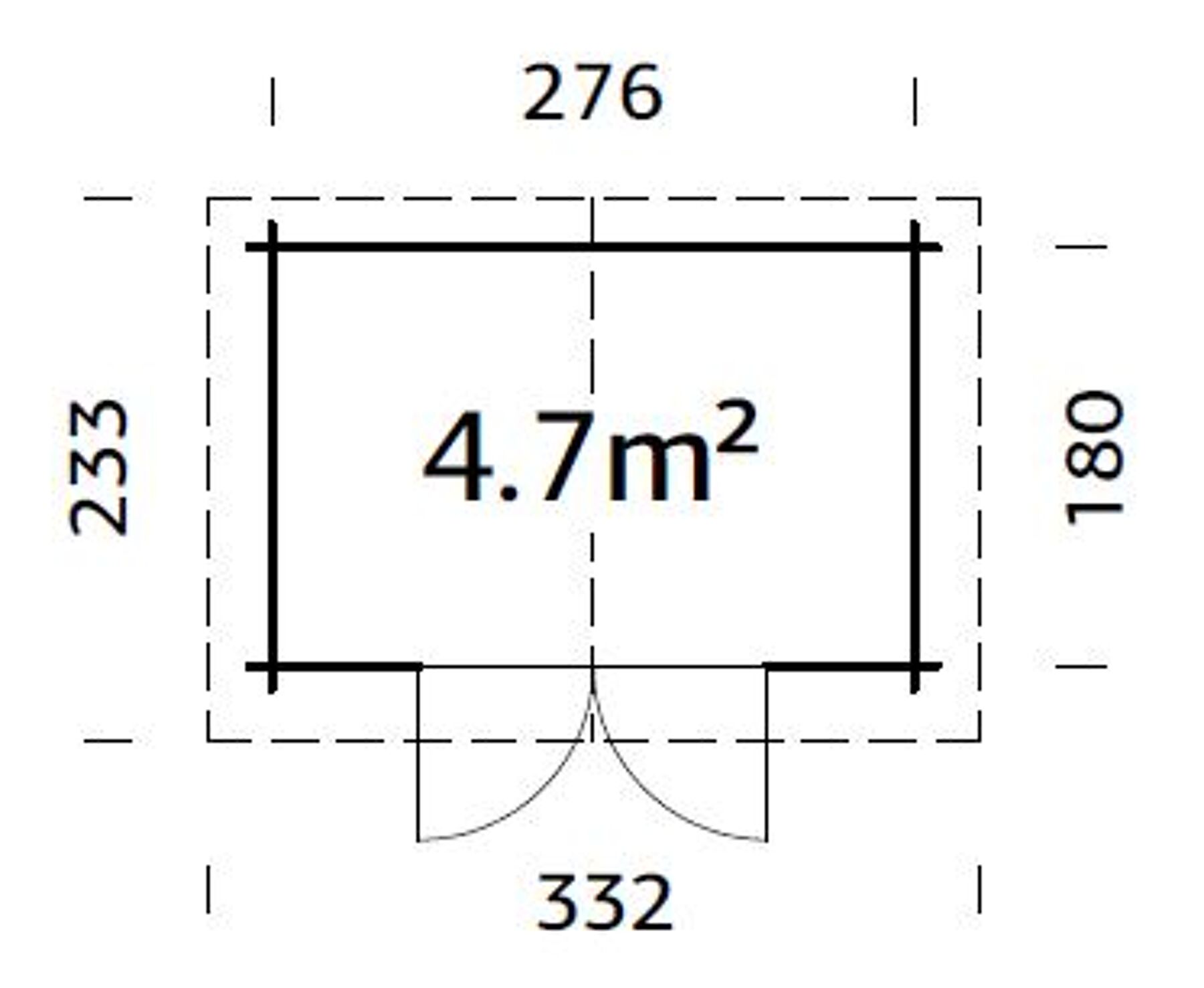 Gartenhaus Valentine 4,7 m² Braun