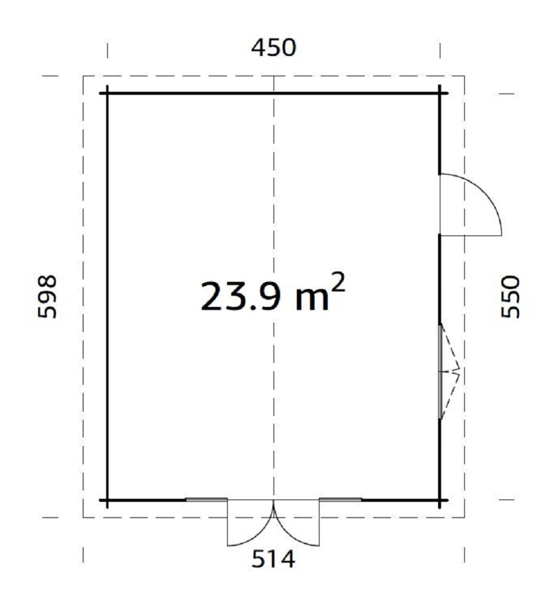 Palmako Gartenhaus Irene 23,9 m² in Hellgrau/Anthrazit