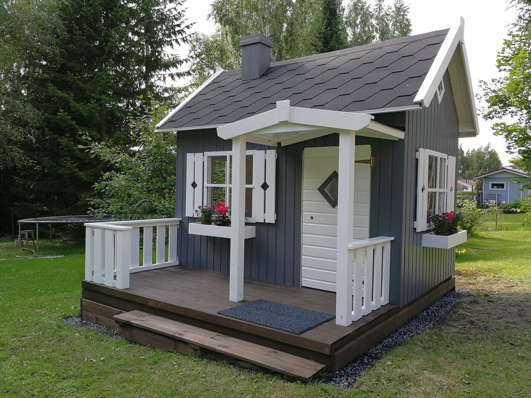 Kinderspielhaus Otto 3,6 m² - Grundierung weiß