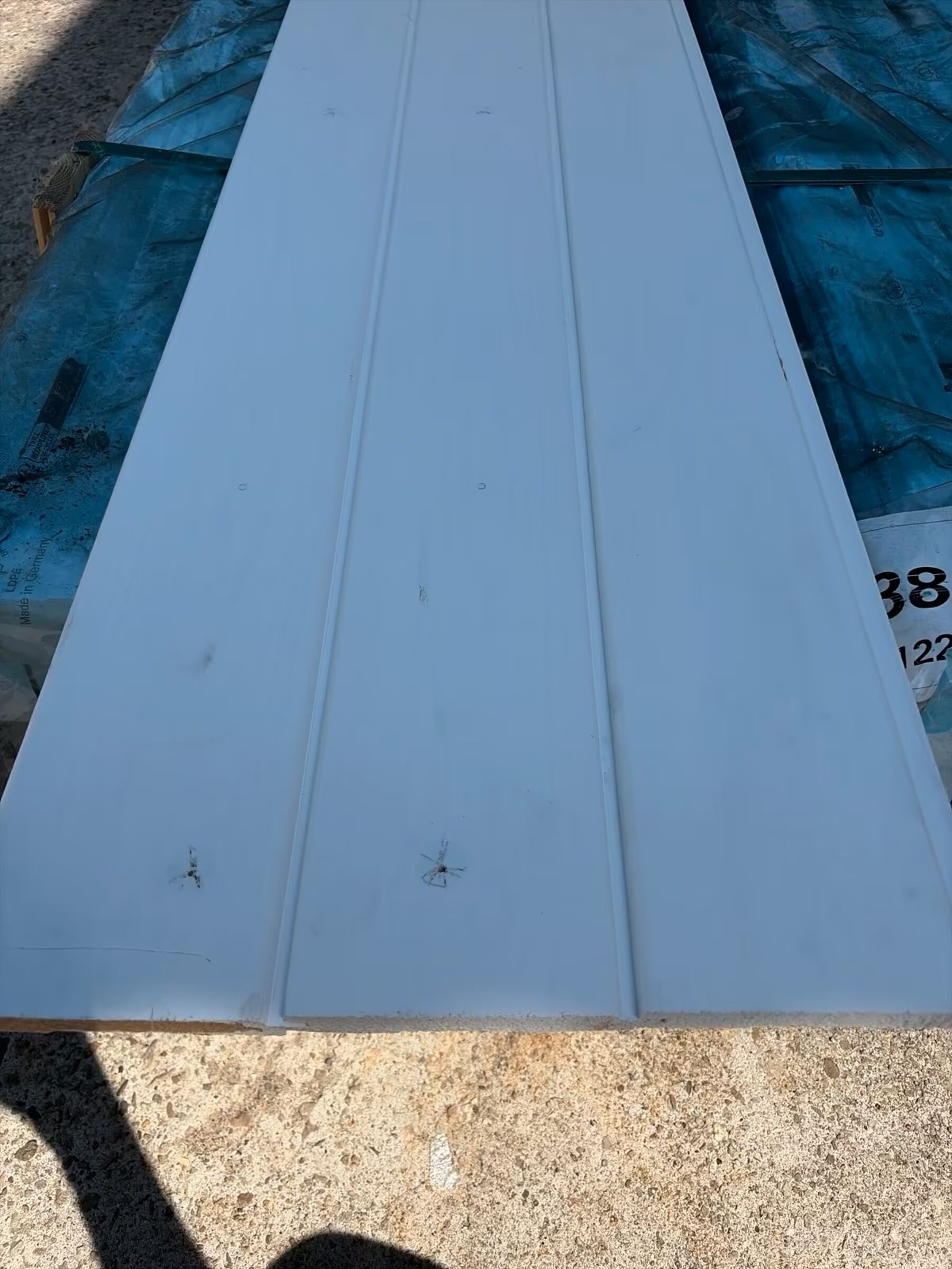 47,04 m² Fichte Profilholz Weiss, 15.5x121x5400 mm Dachblech, Stahlblech, Türblech, Blechplatte, Spanplatten?