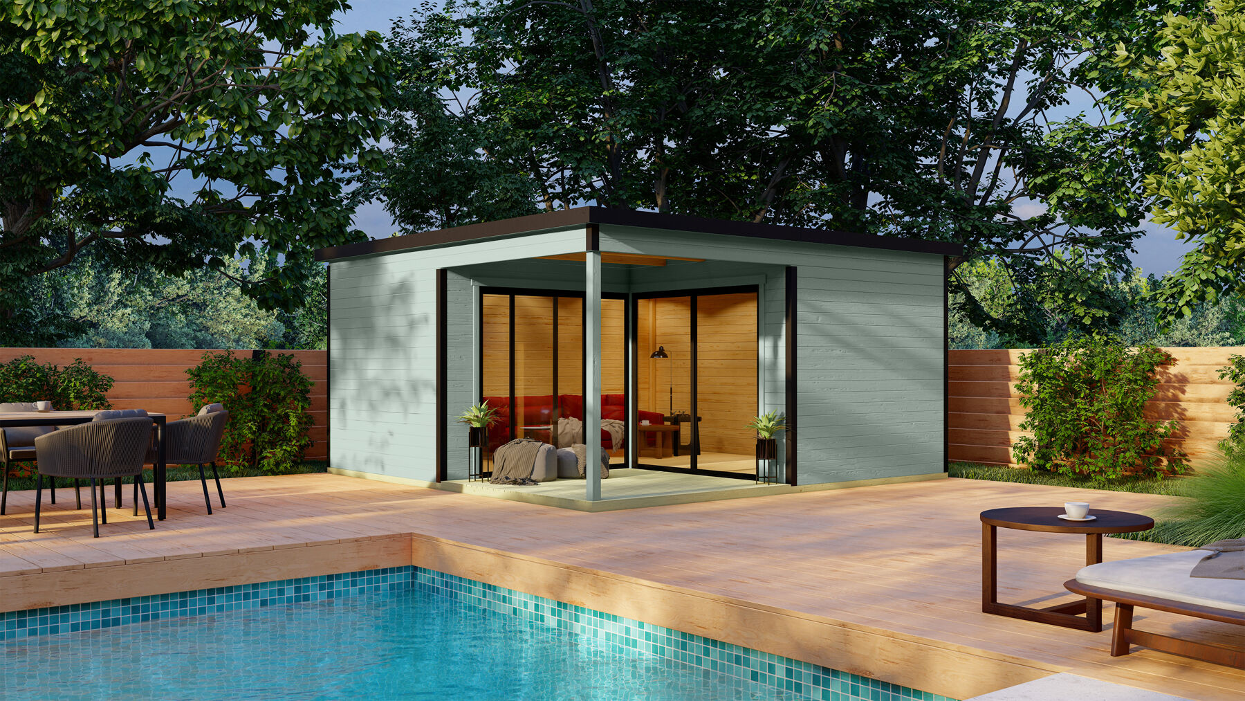 Gartenhaus Domeo 6 Loggia