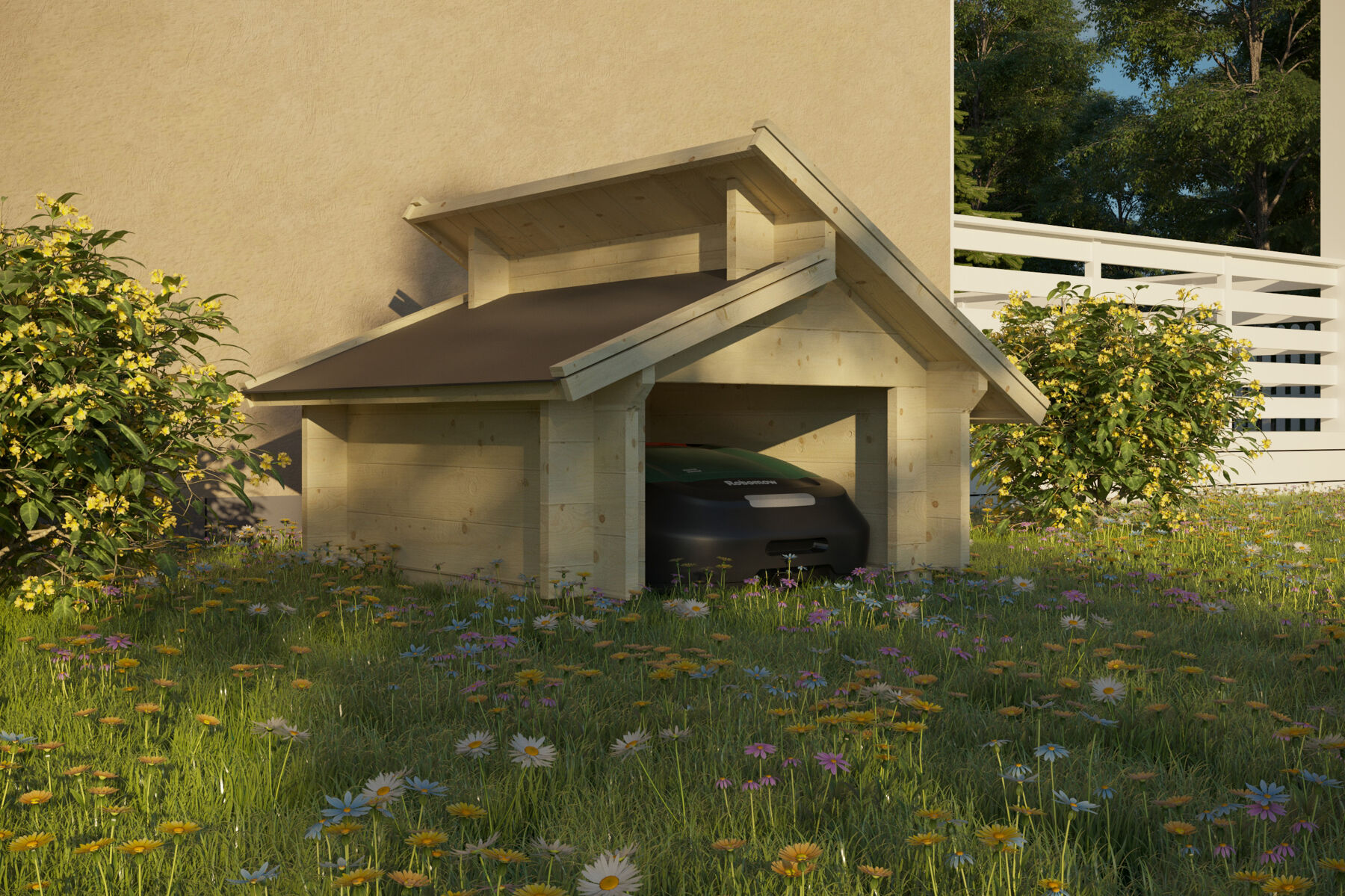 Garage für Rasenmäher Roboter 2