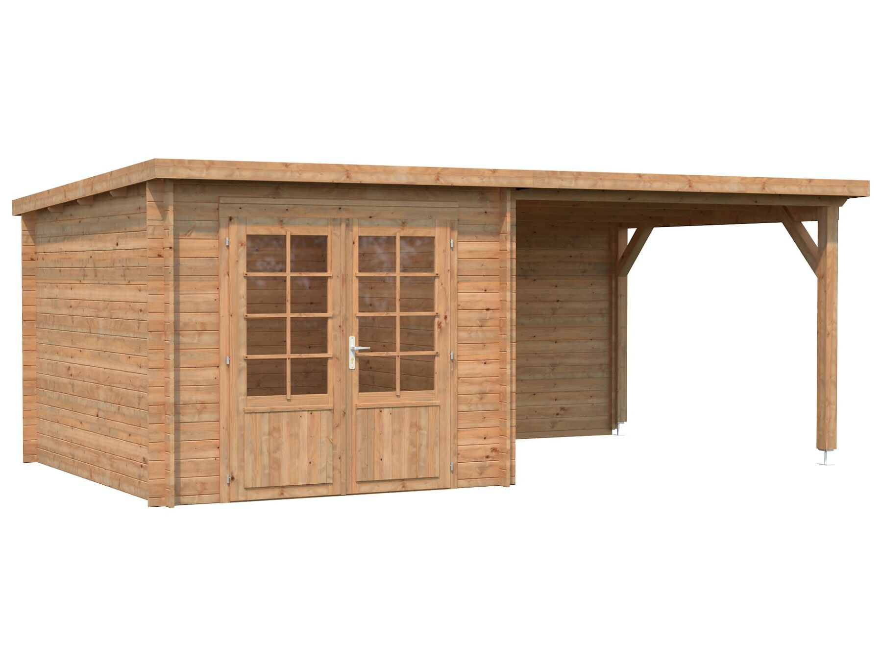 Gartenhaus Ella 6,9+8,2 m² Hellbraun 