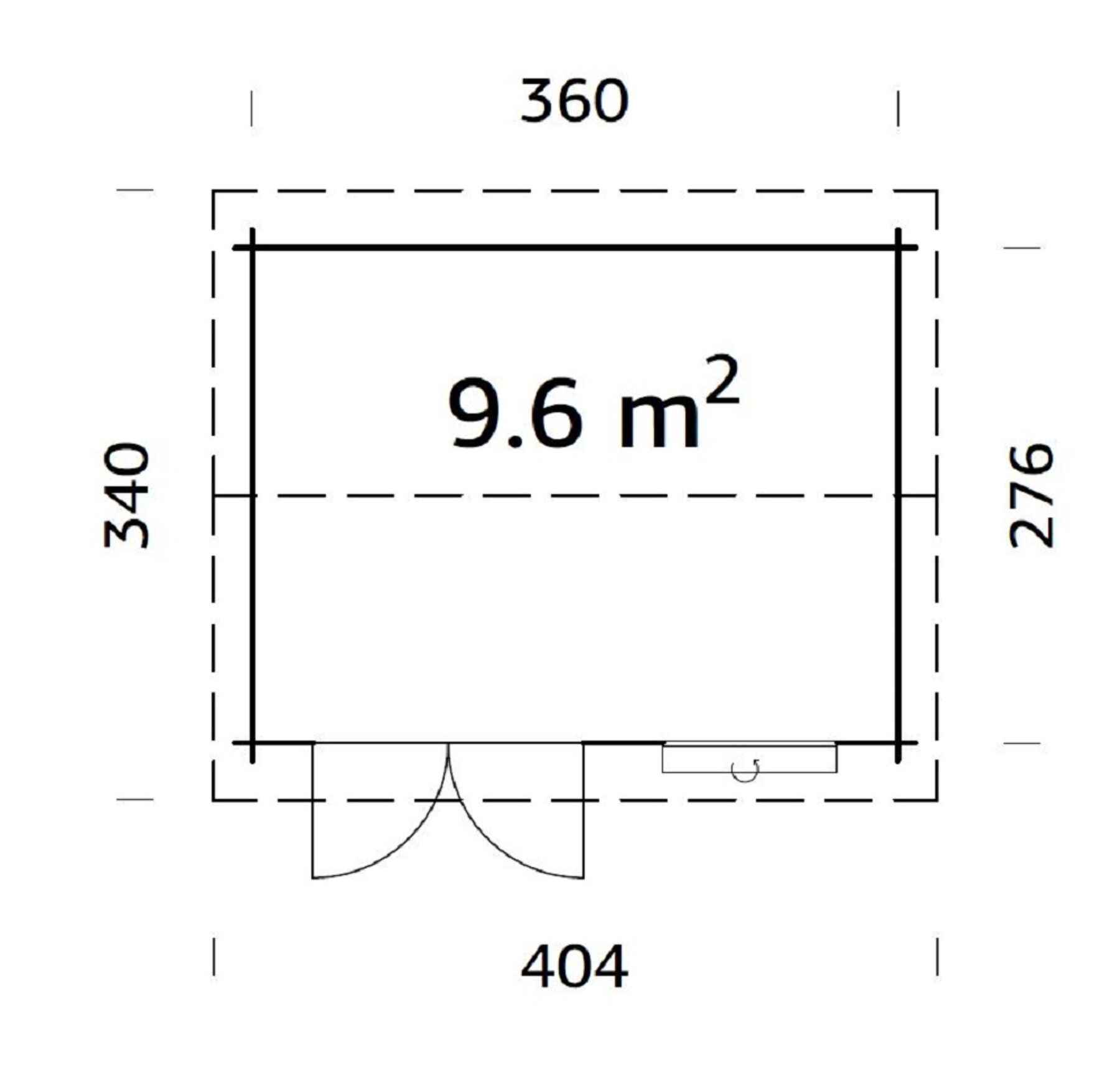 Gartenhaus Iris 9,6 m² Grau 