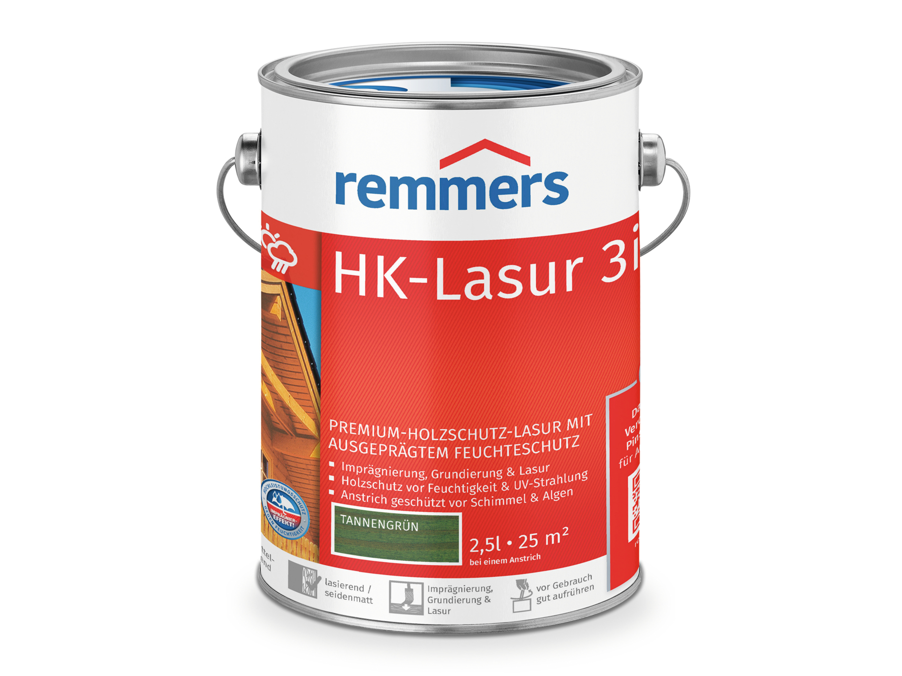 HK Lasur - Premium-Holzschutz 2,5 Liter Tannengrün