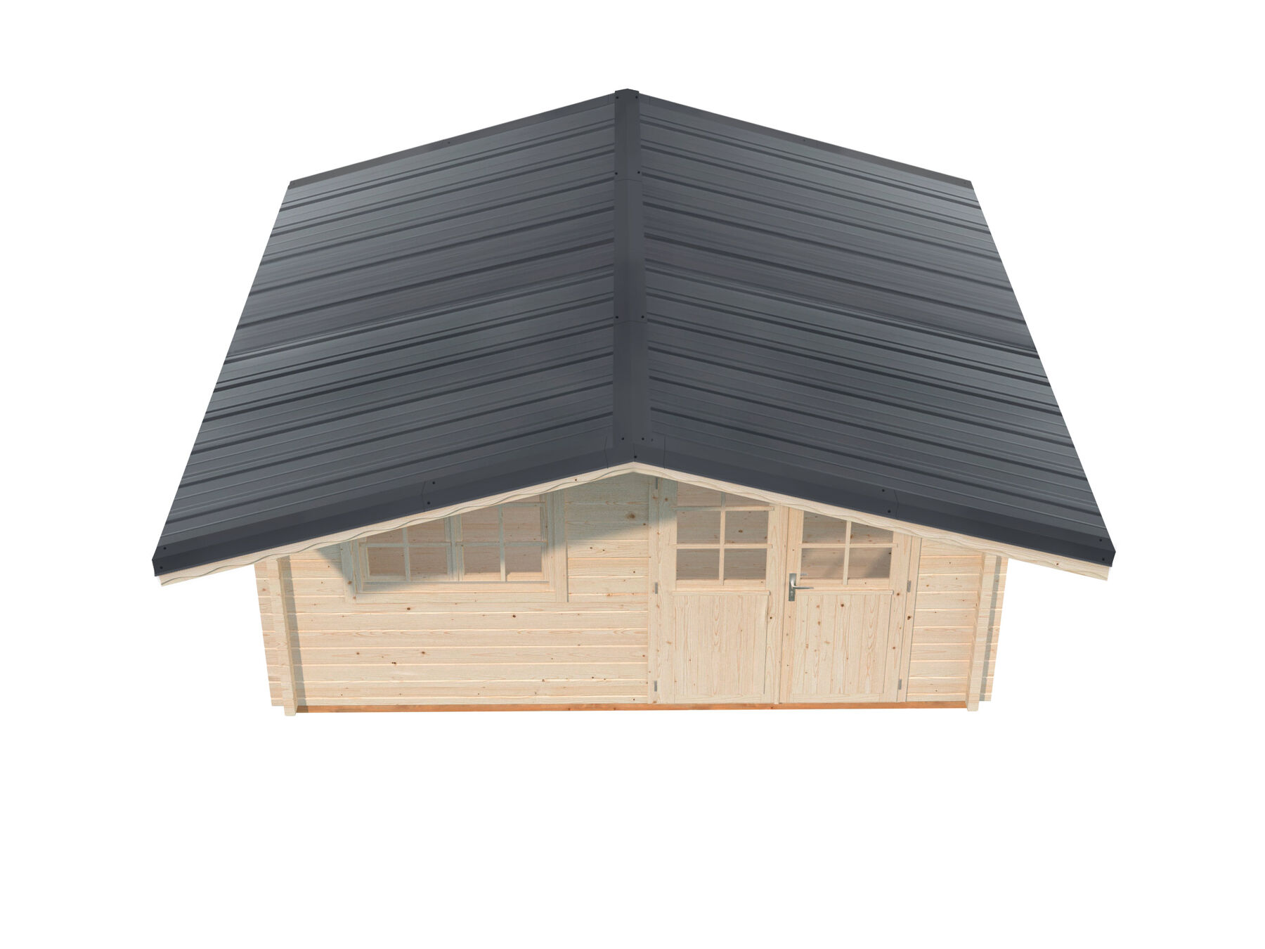 Trapezblech Dachpaket für Gartenhäuser mit Satteldach 11-15,0 m²