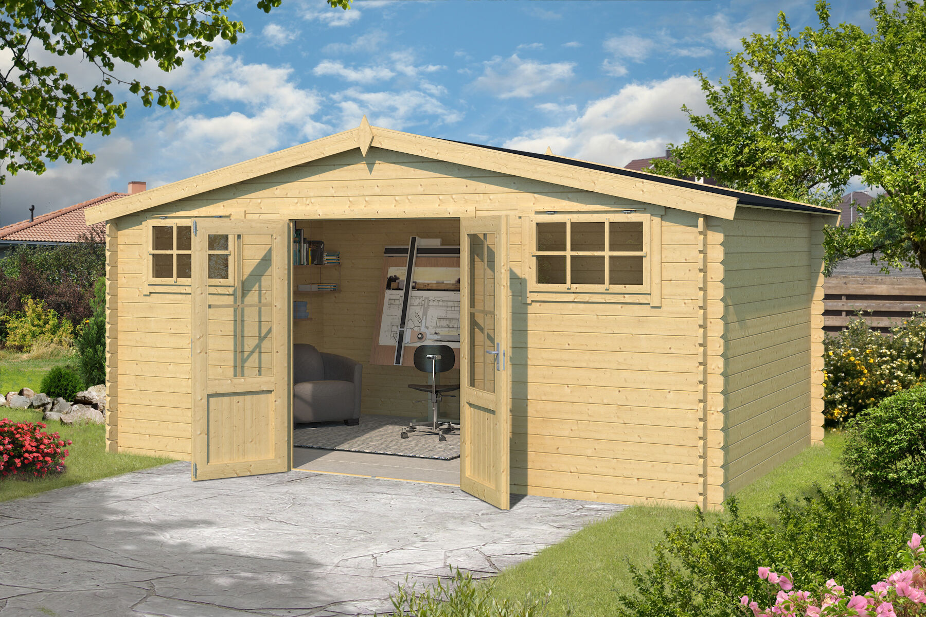 Drinnen, Innenarchitektur, Garage, Gebäude, Wohnen