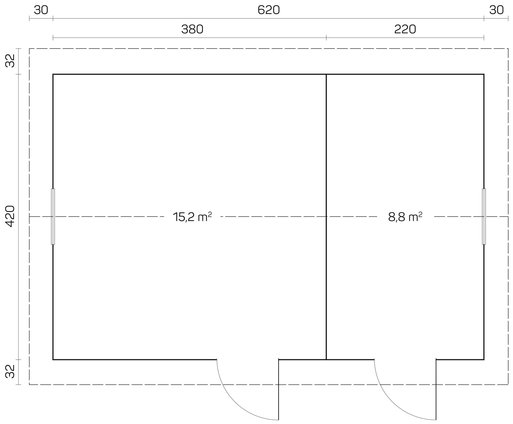 Gartenhaus Sanna mit Trapezblech Anthrazit