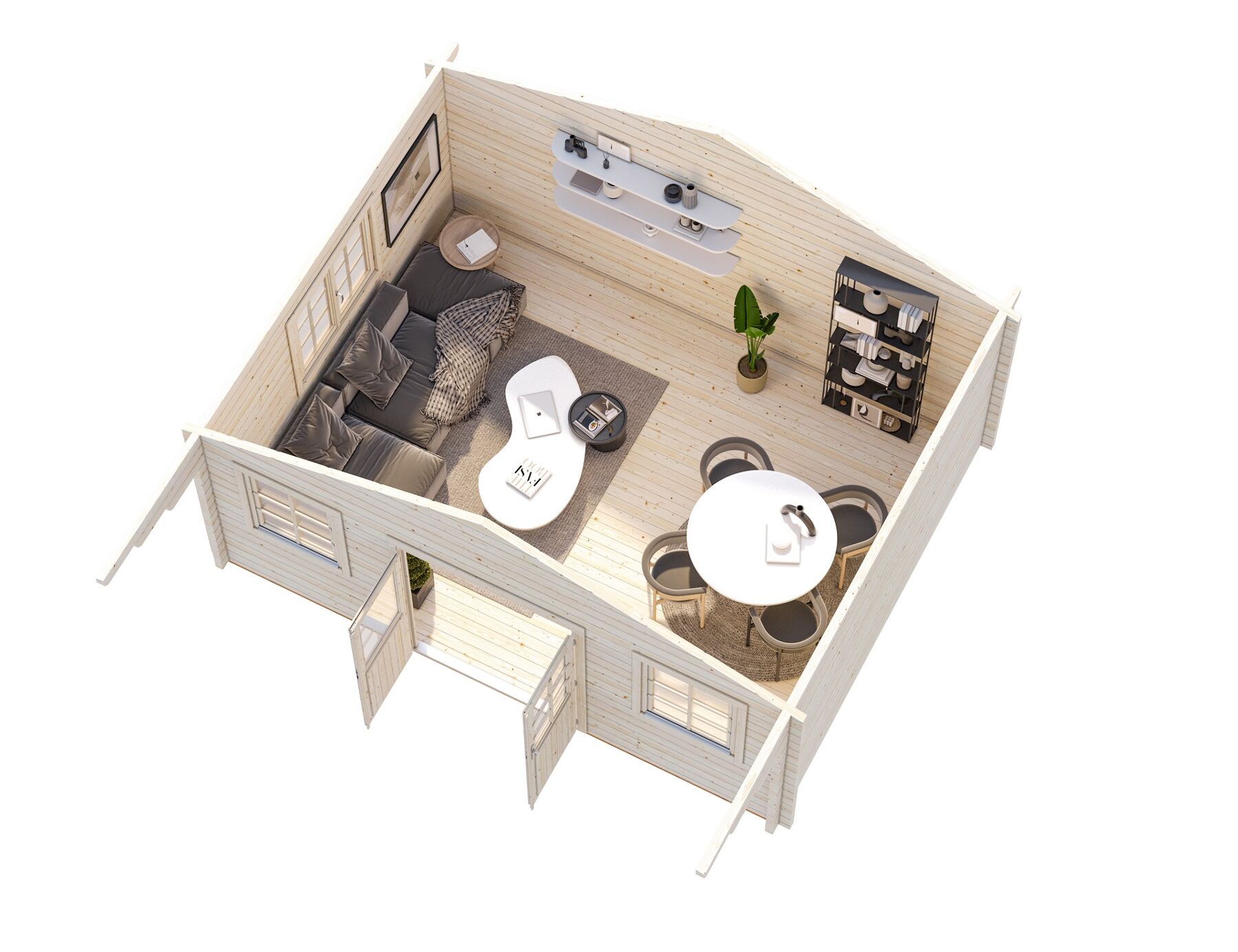 Palmako Gartenhaus Helena 18,6 m² Grau
