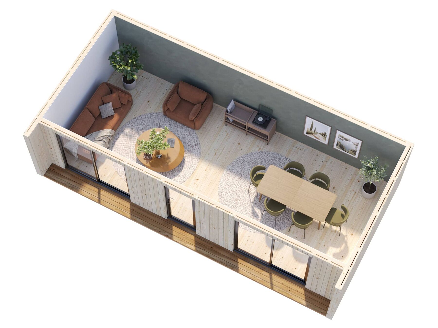 Modernes Tiny Haus Johanna 31,8 m² mit ISO-Glas Schiebetür