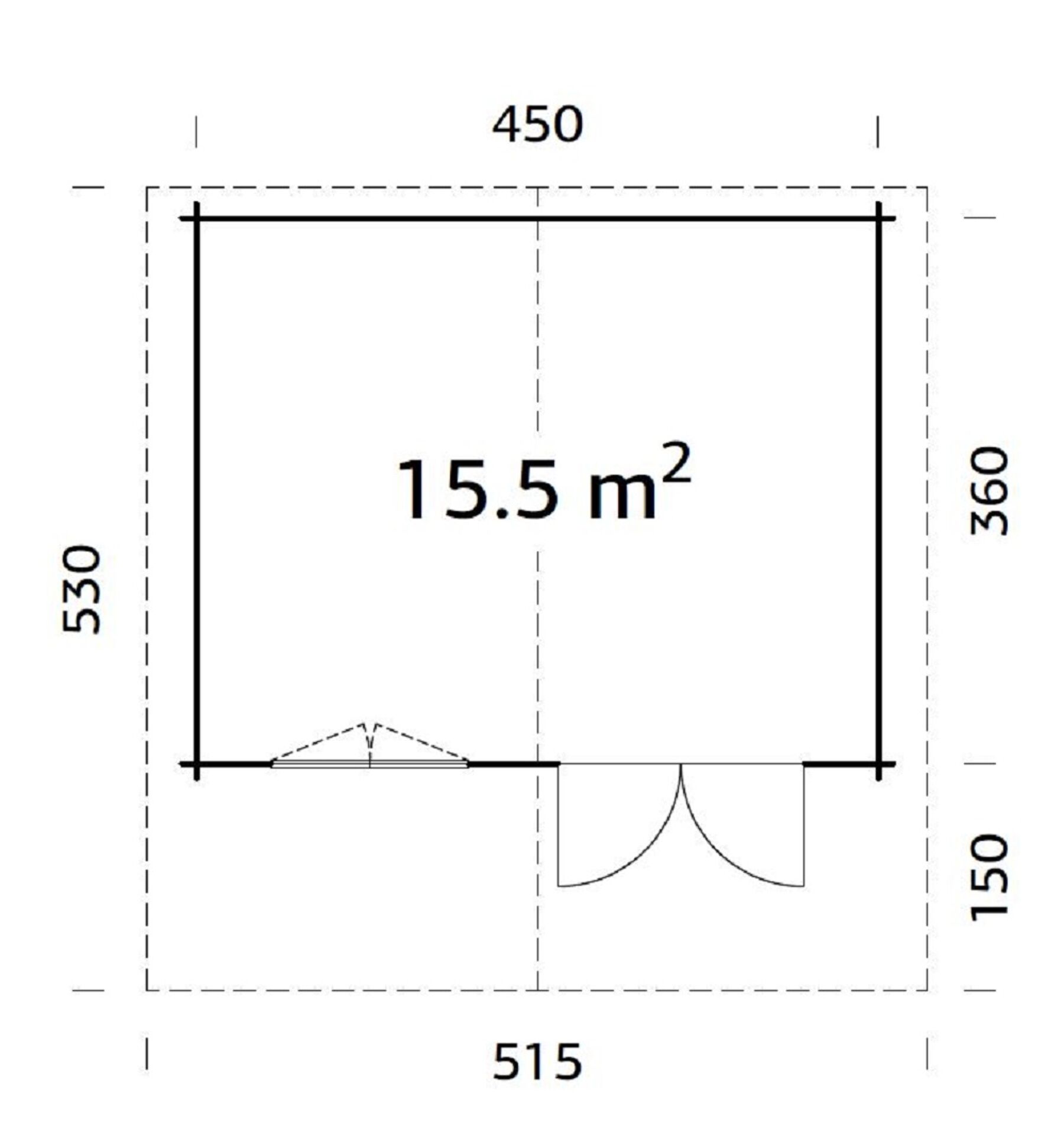 Palmako Gartenhaus Sally 15,5 m² Hellbraun 
