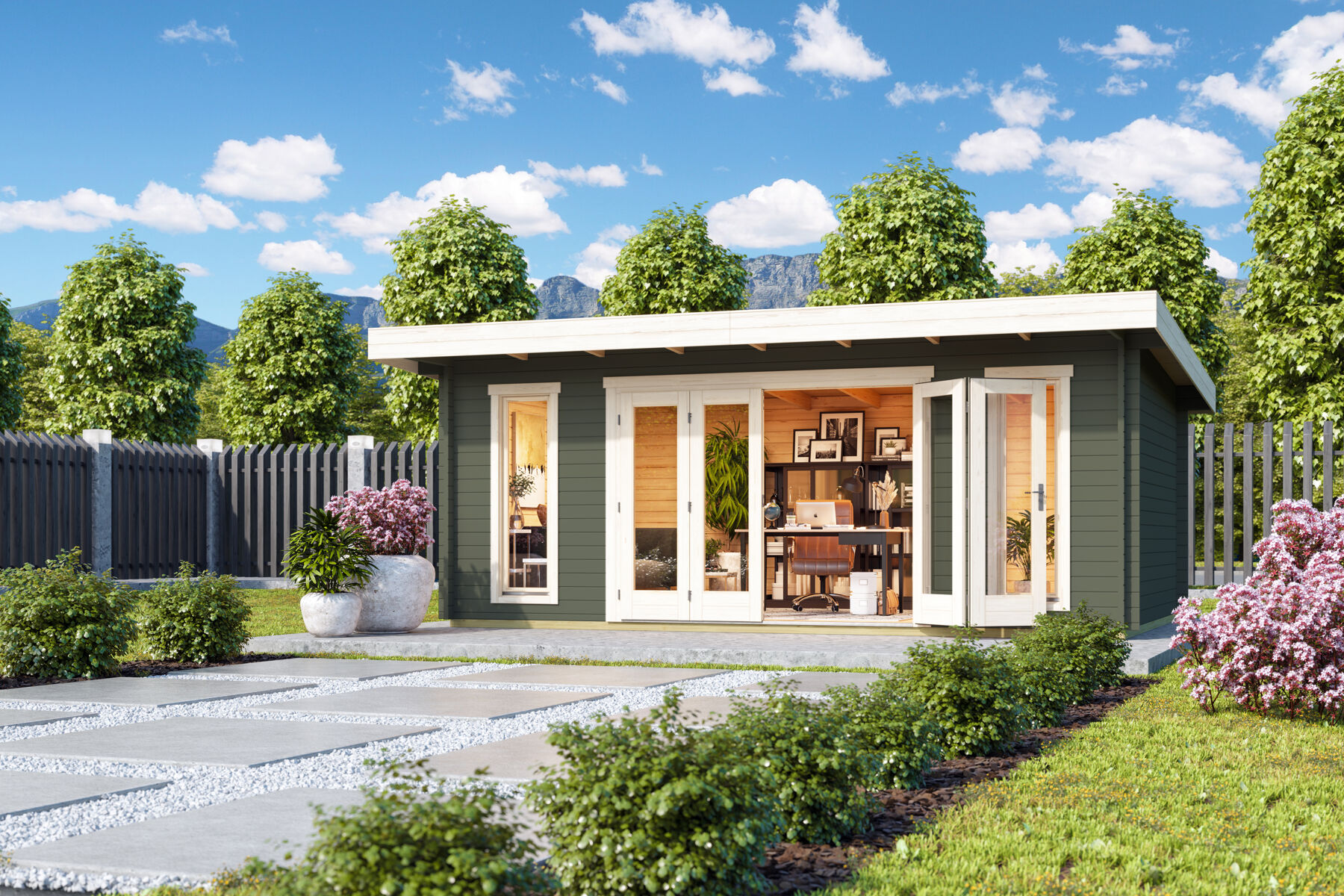 Gartenhaus Sussex 2 Gletschergrün