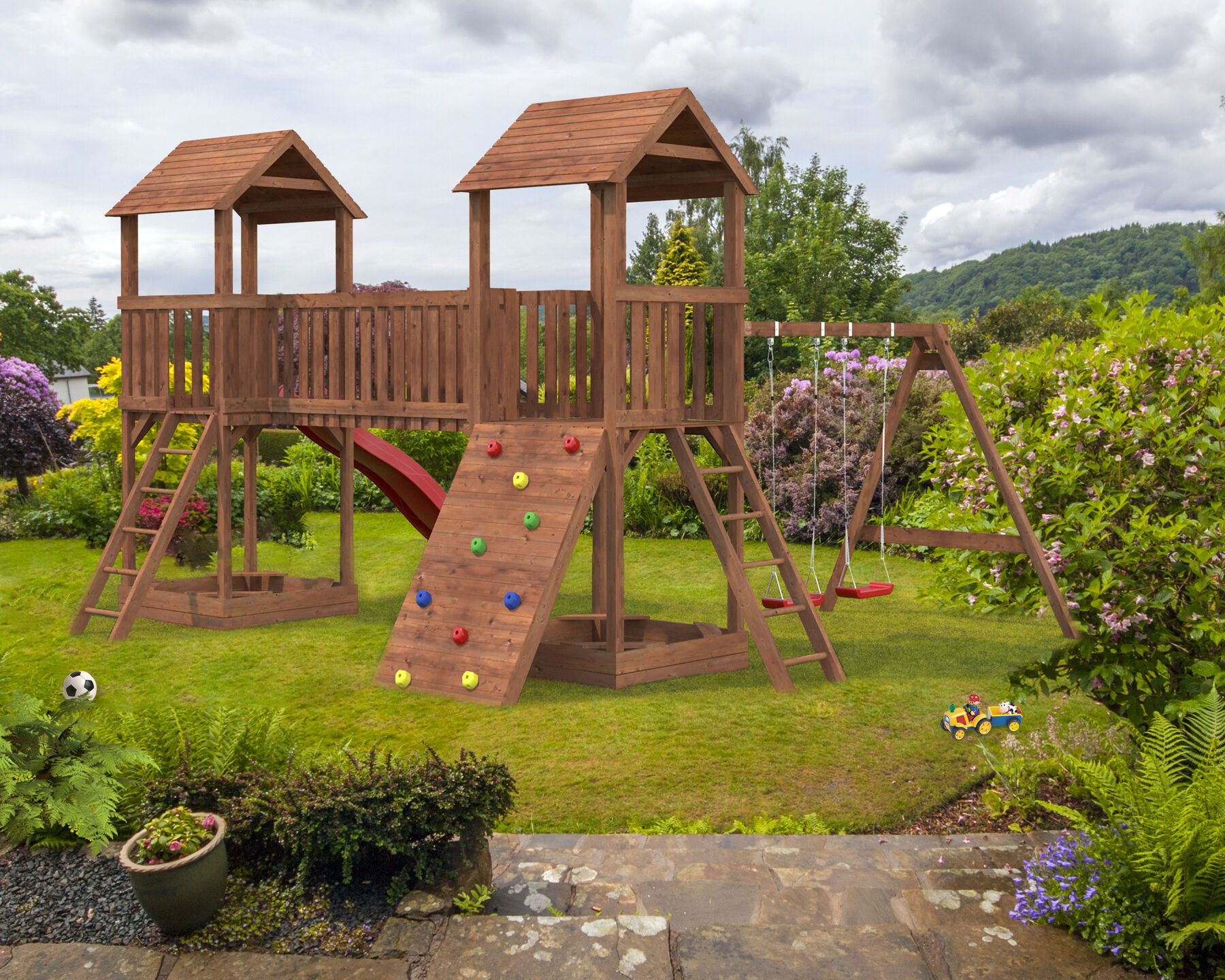 Palmako Kinderspielturm Jesper mit Dach