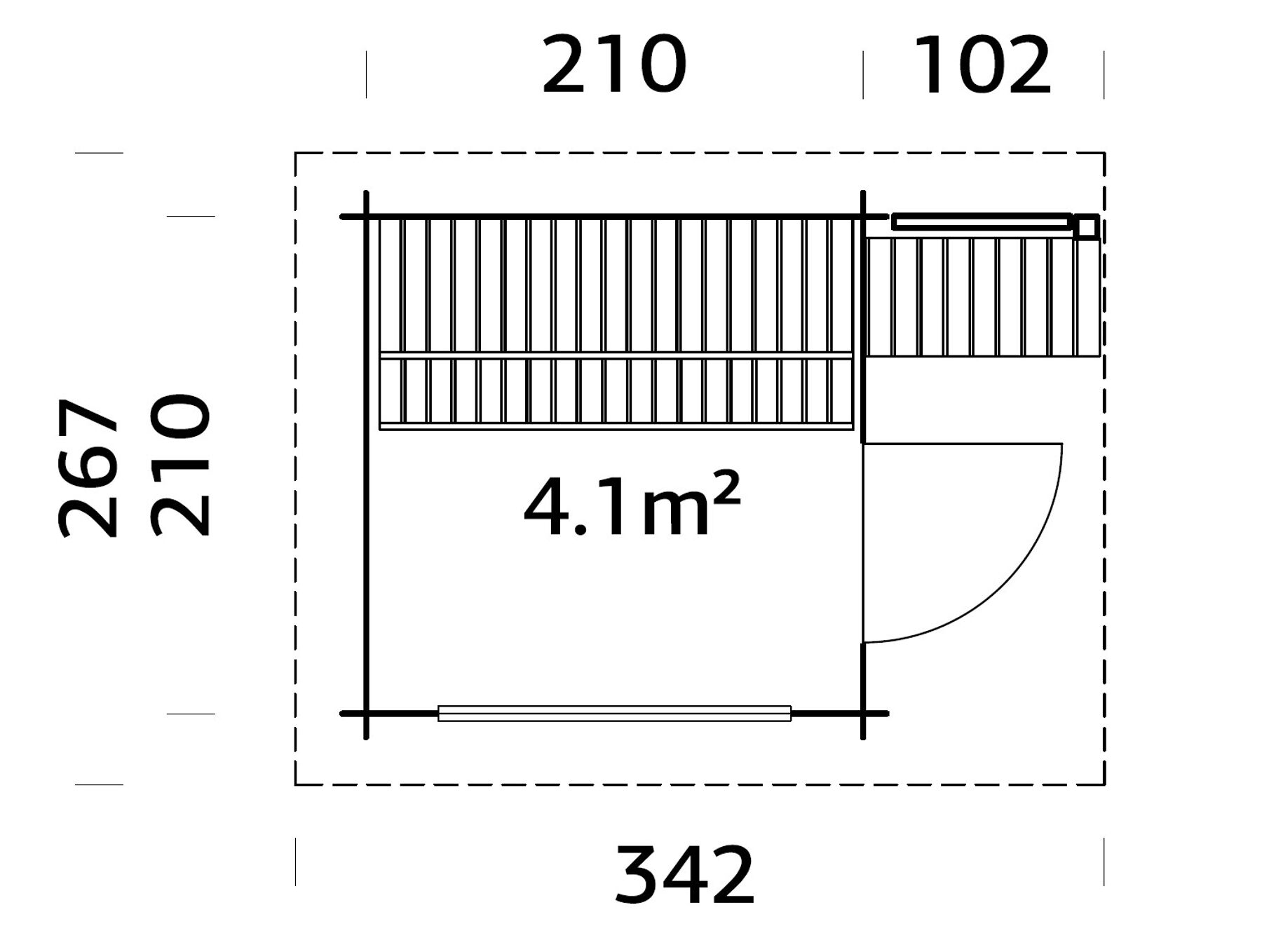 Palmako Saunahaus Sanna 4,1 m² 