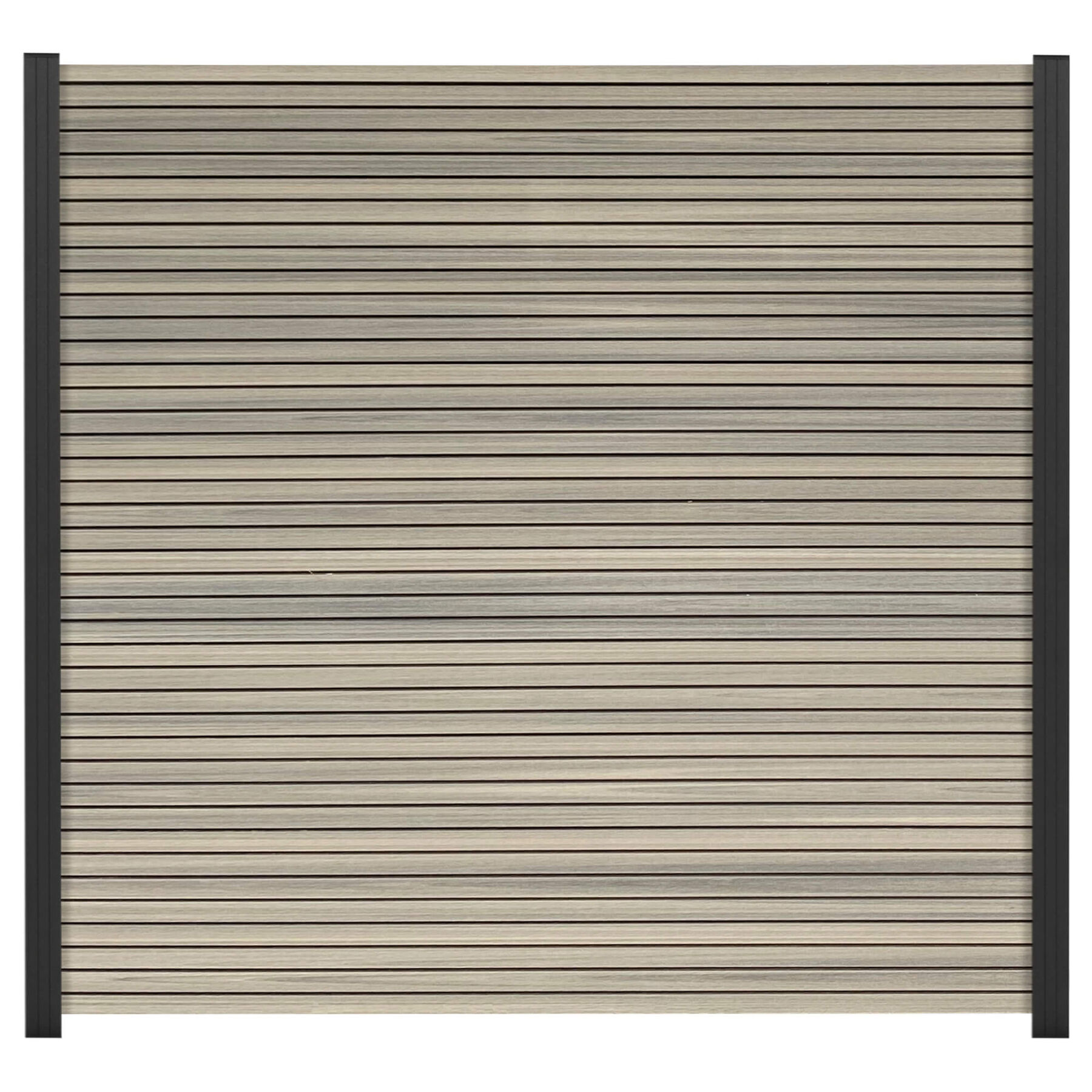 WPC Akustikzaun,  Shadowline Anthrazit 180 x 180 cm