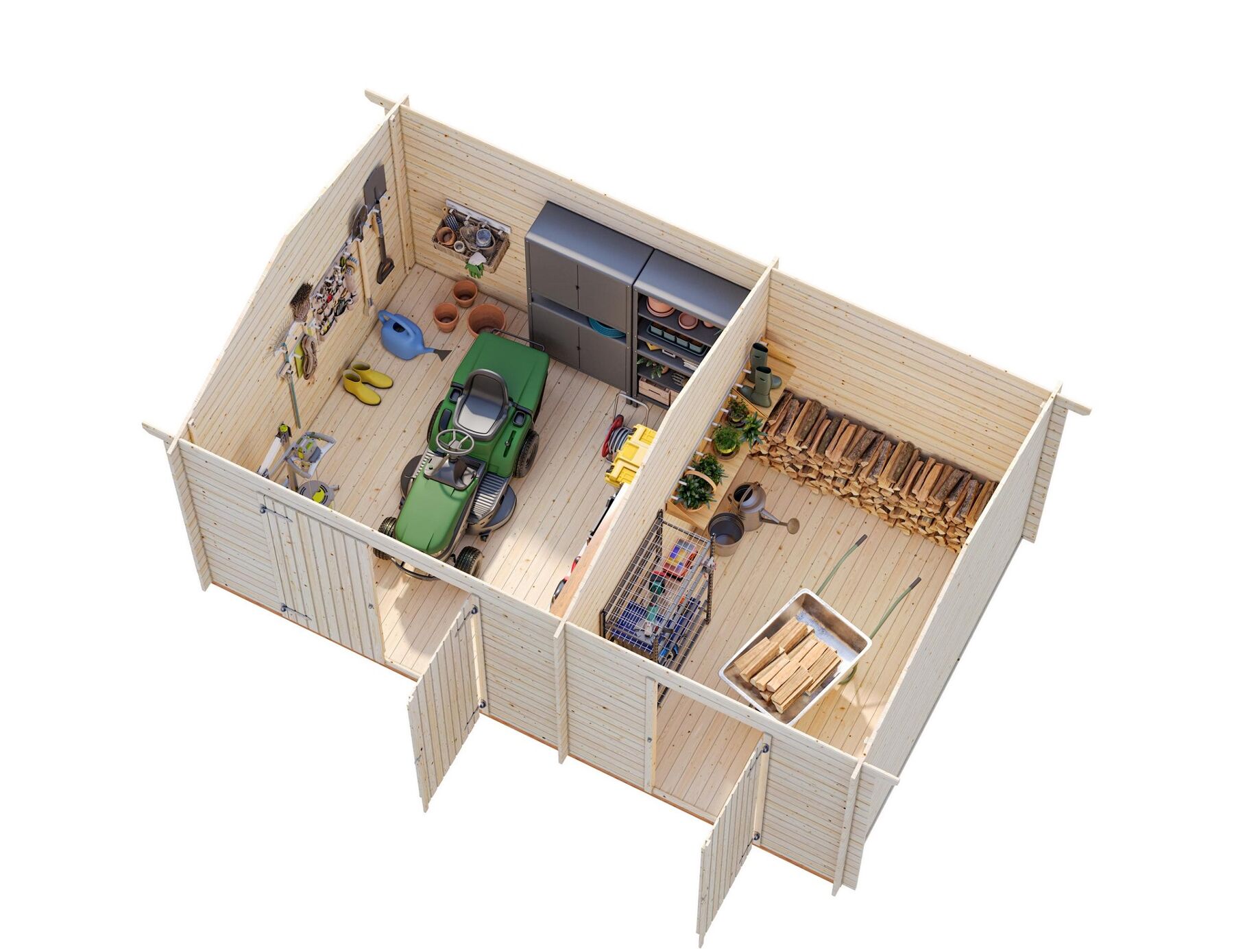 Gerätehaus Jari 14,5 m² Transparent