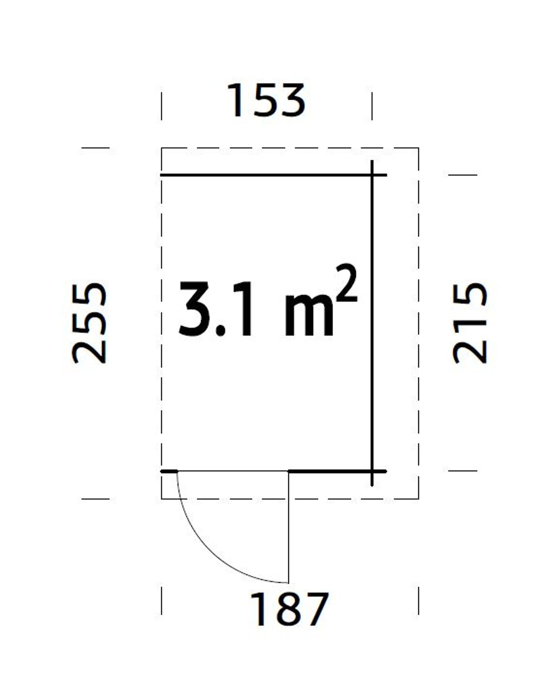 Anbauschuppen 3,1 m²
