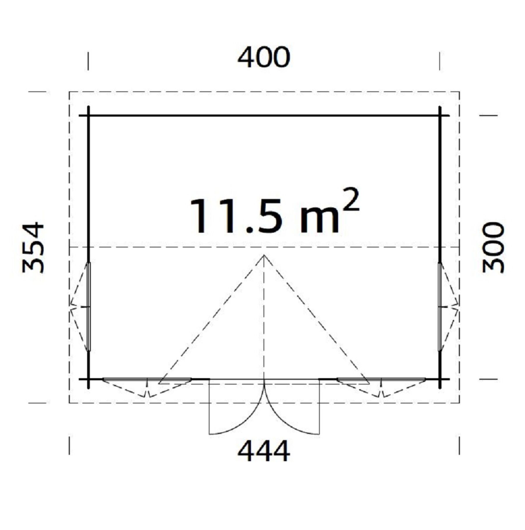 Gartenhaus Claudia 11,5 m² Grau 
