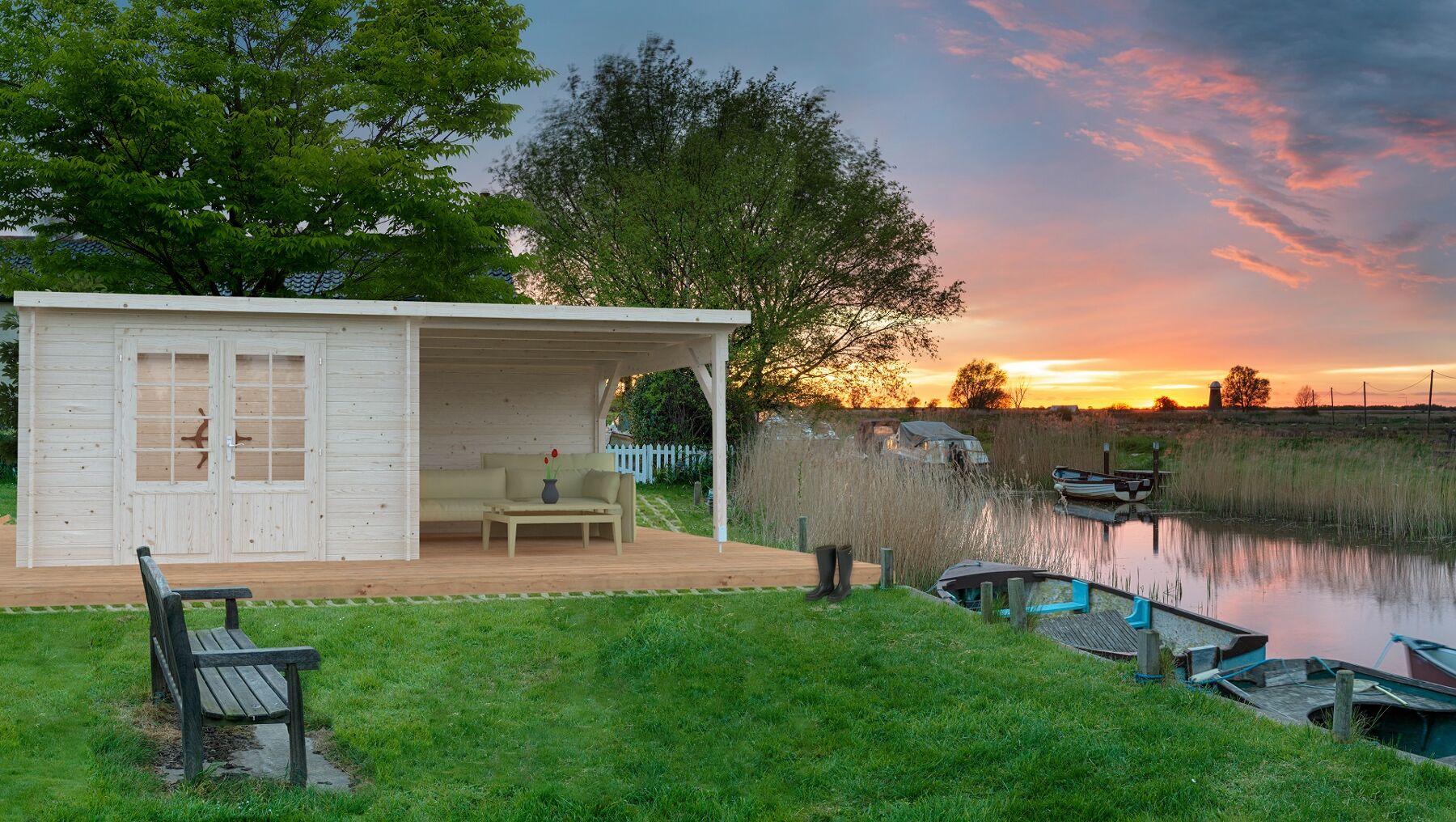 Gartenhaus Ella 8,7+8,2 m²
