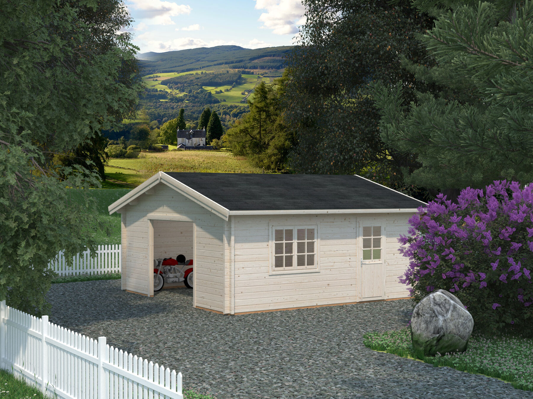 Holzgarage Roger 27,7 m² Ohne Tor