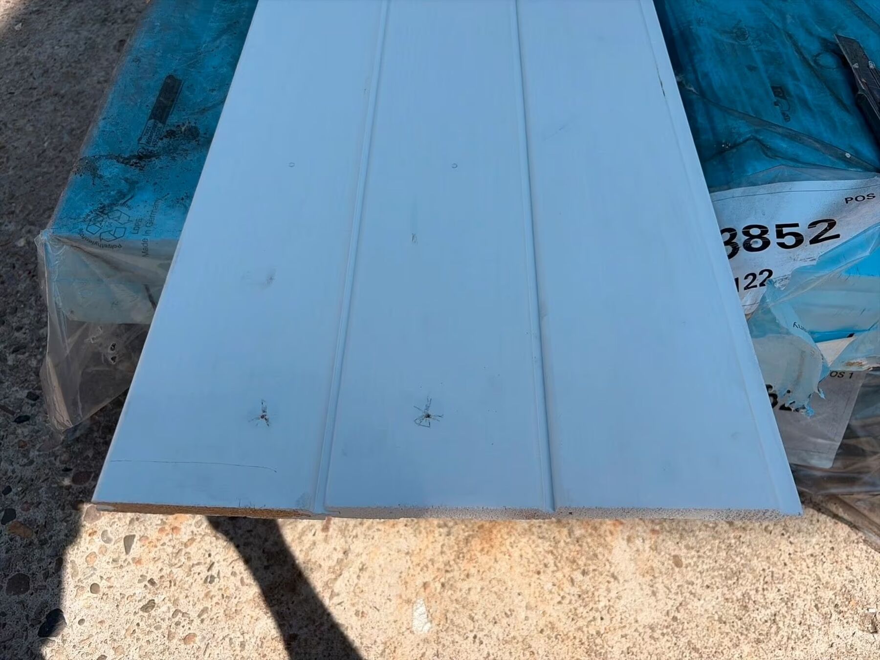 47,04 m² Fichte Profilholz Weiss, 15.5x121x5400 mm Metallplatte, Blech, Profil, Verkleidung, Blechteil