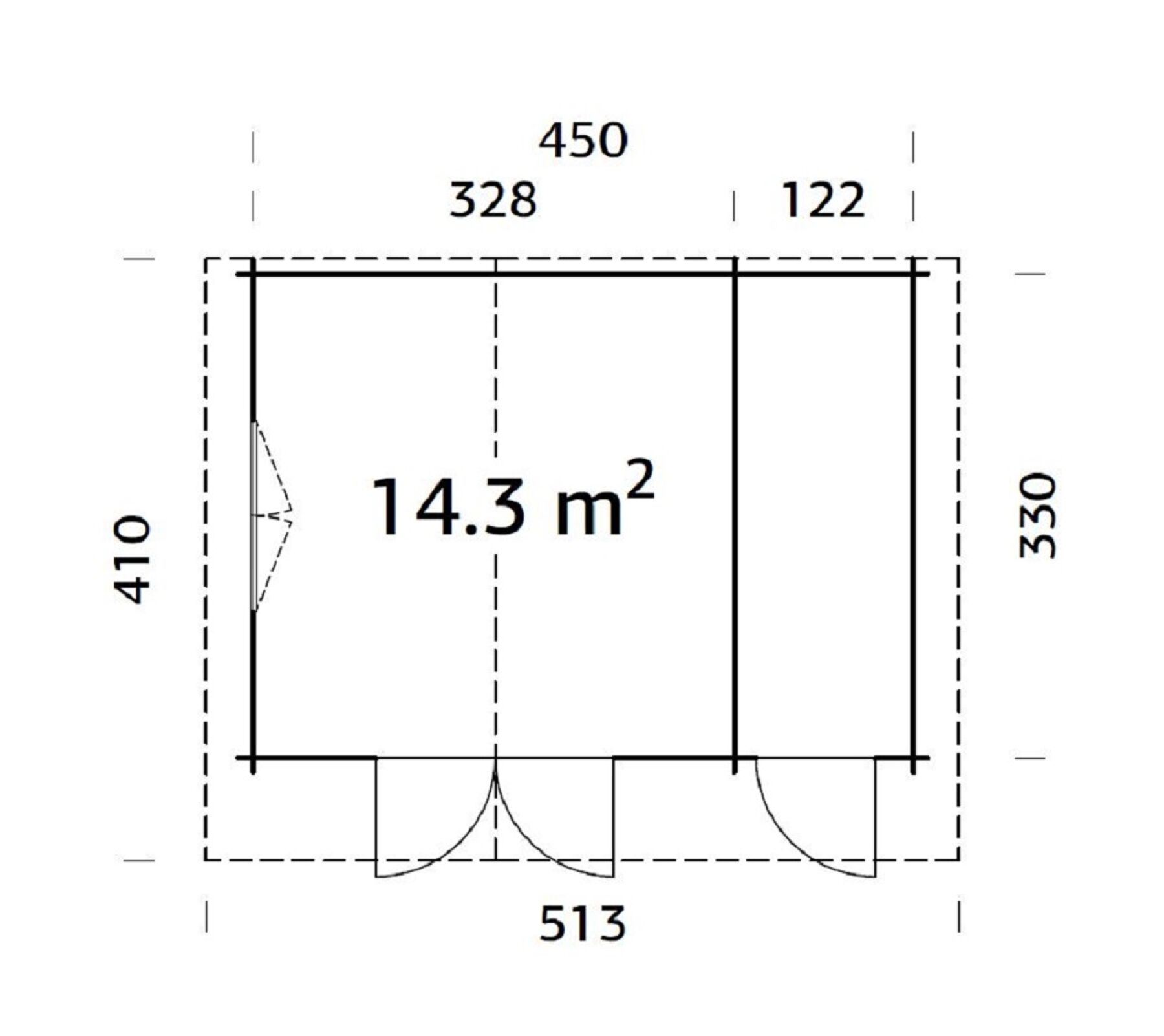 Palmako Gartenhaus Emma 14,2 m²
