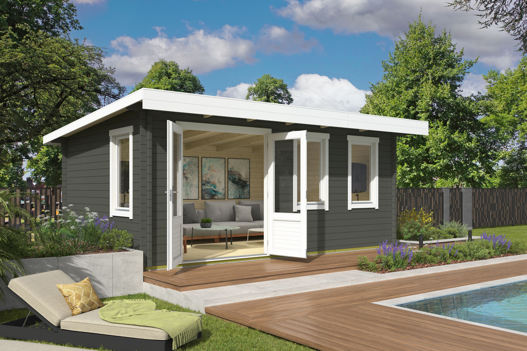 Innenarchitektur, Haus, Wohnen, Veranda, Person