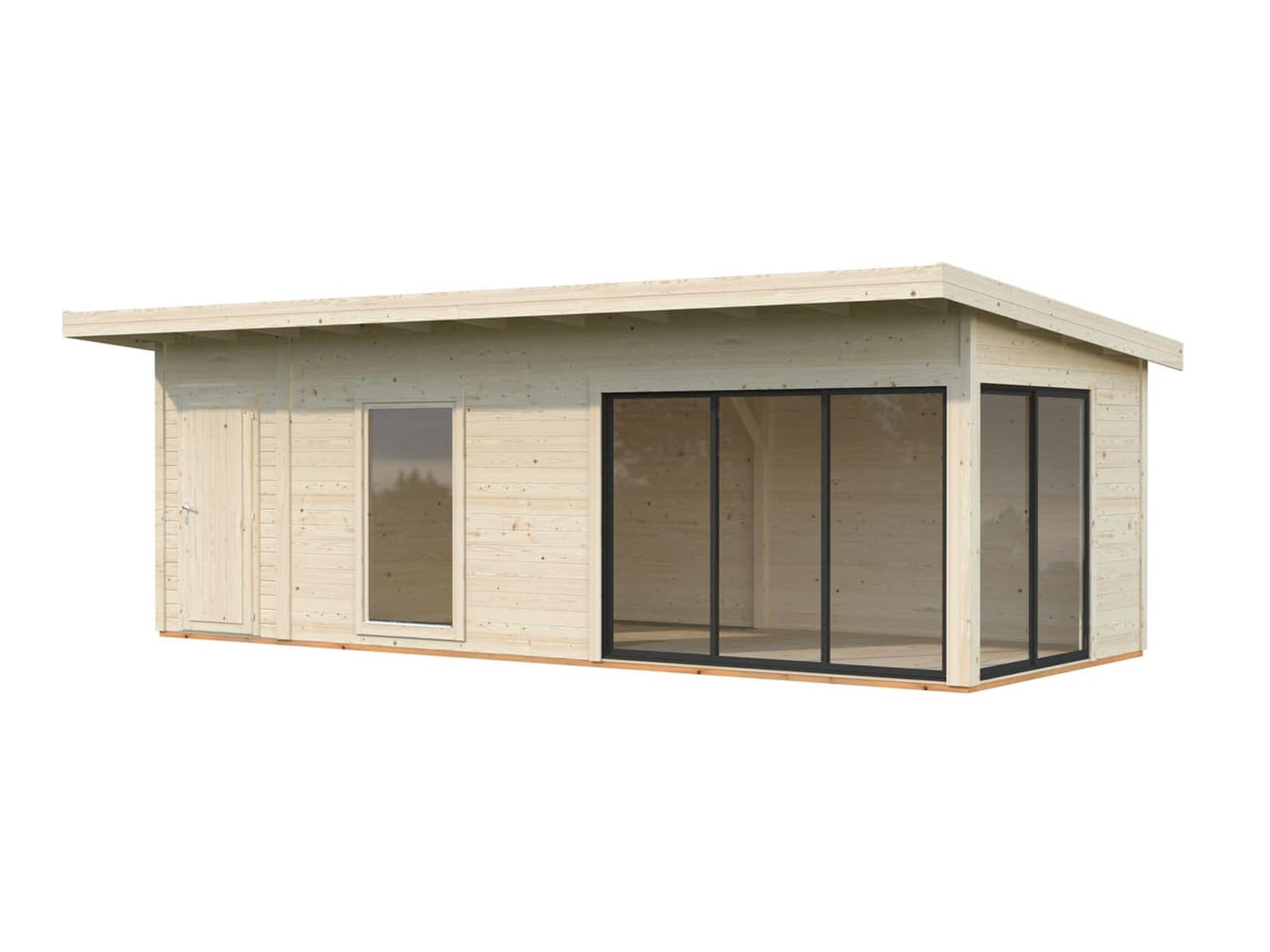 Modernes Gartenhaus Andrea 21,1 m² mit Schiebetür Modernes Gartenhaus Andrea 21,1 m² mit Schiebetür