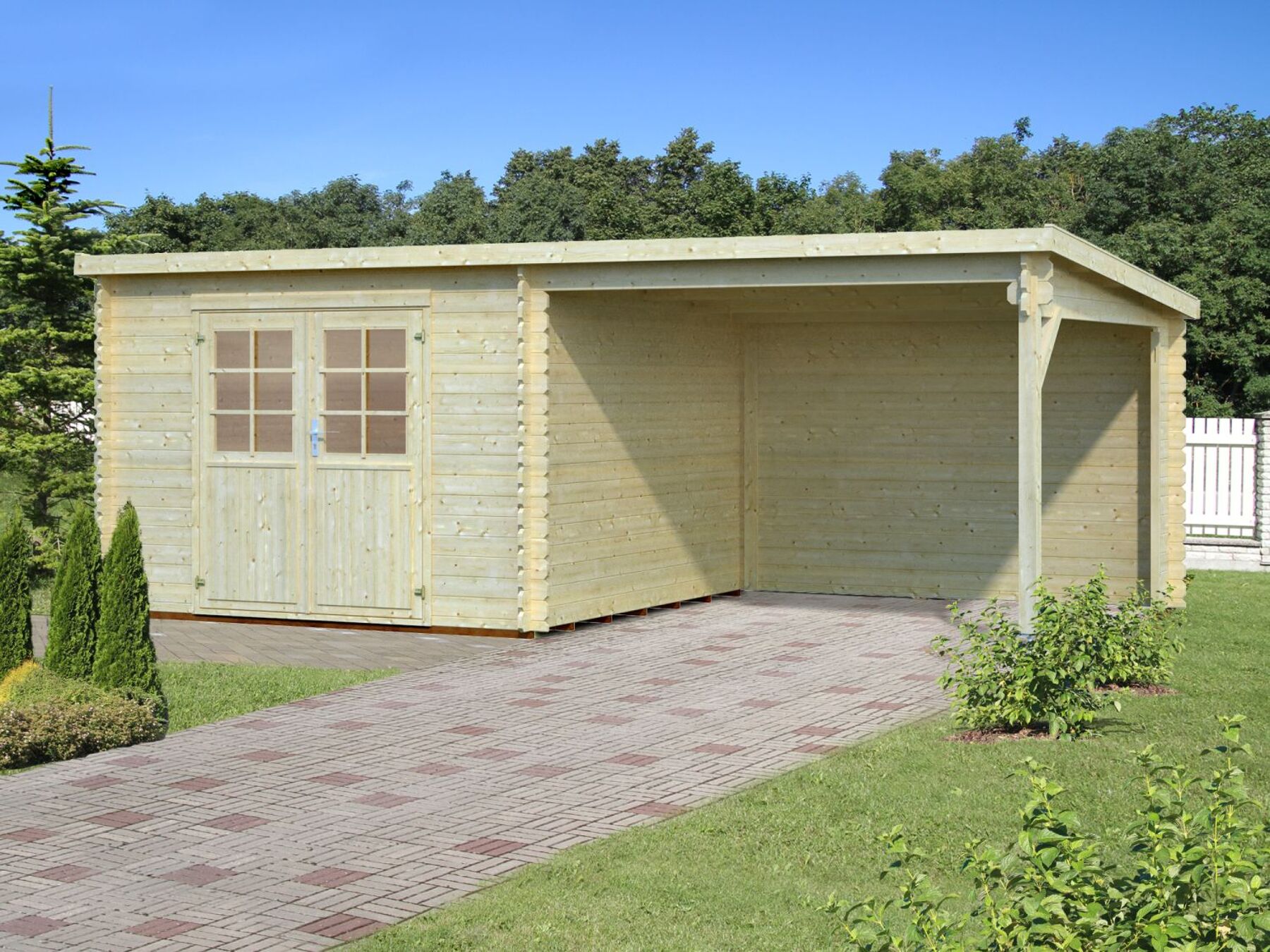 Gartenhaus Jever 3 mit Anbau II