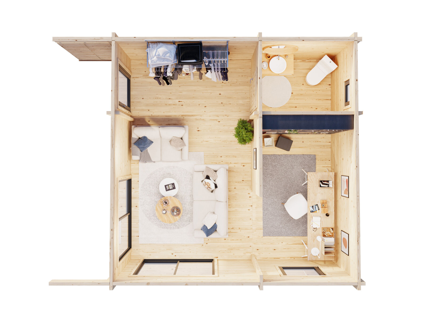 Ferienhaus Cecilia 27,2 m² mit ISO-Glas Schiebetür