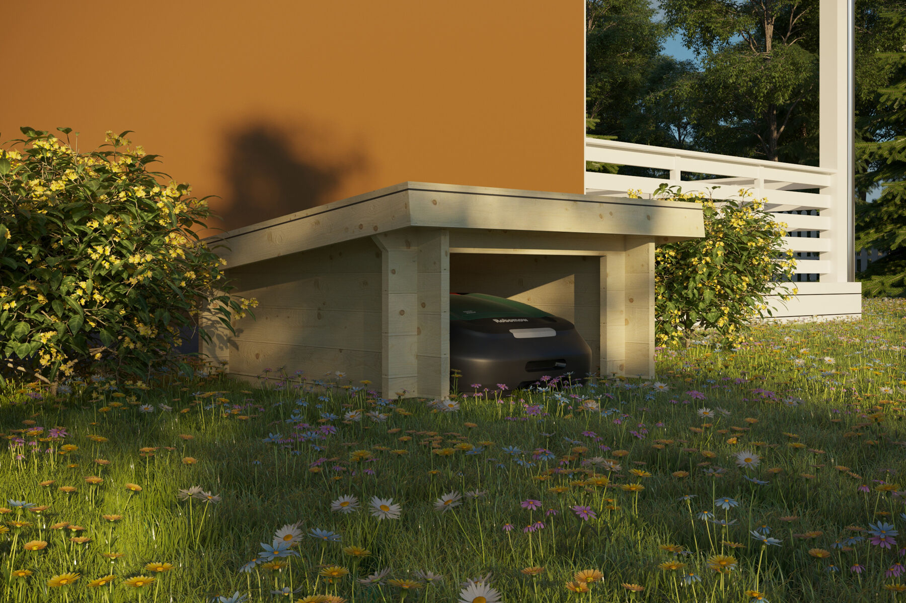 Garage für Rasenmäher Roboter 1