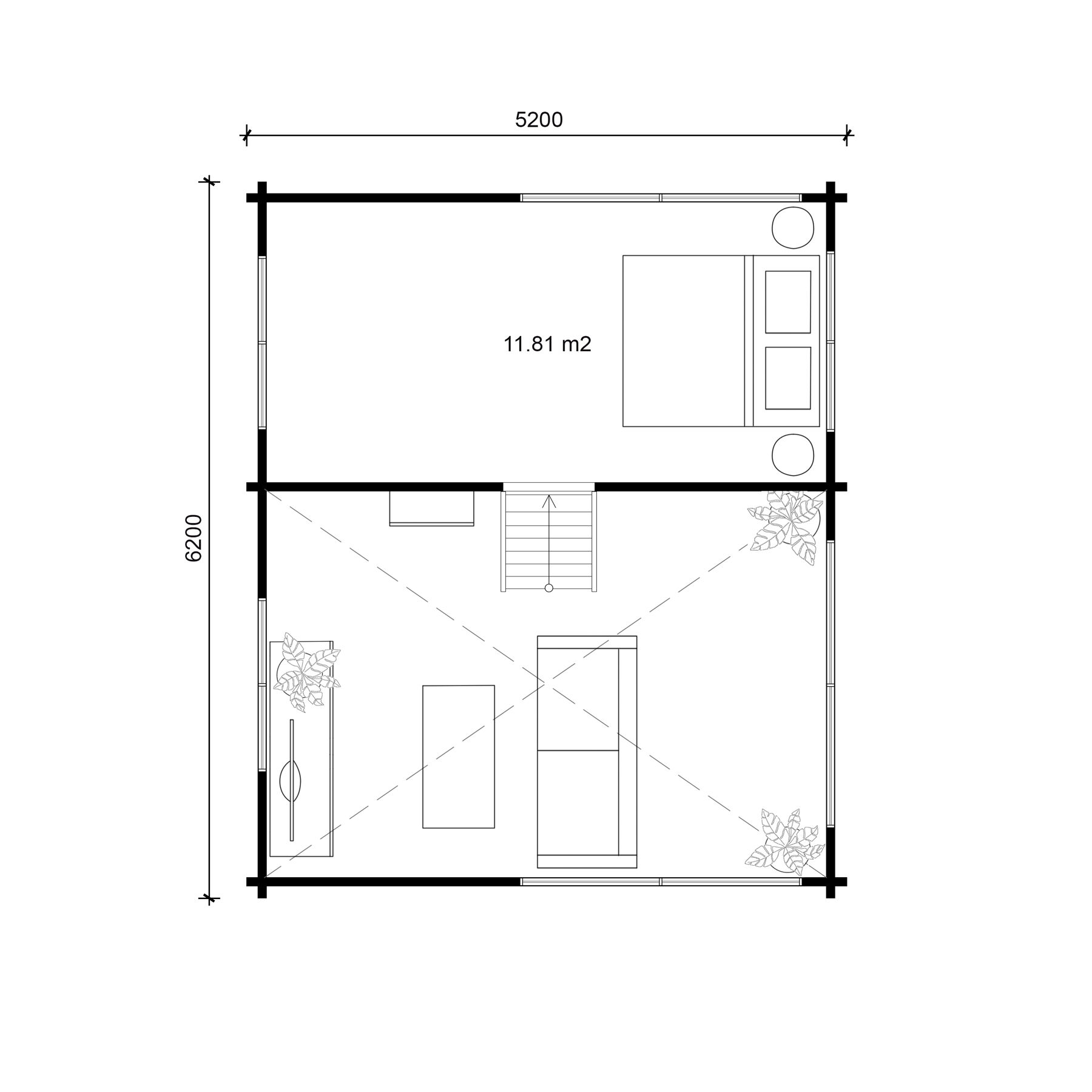 Ferienhaus Bausatz "Malmö Platinum" 40m²