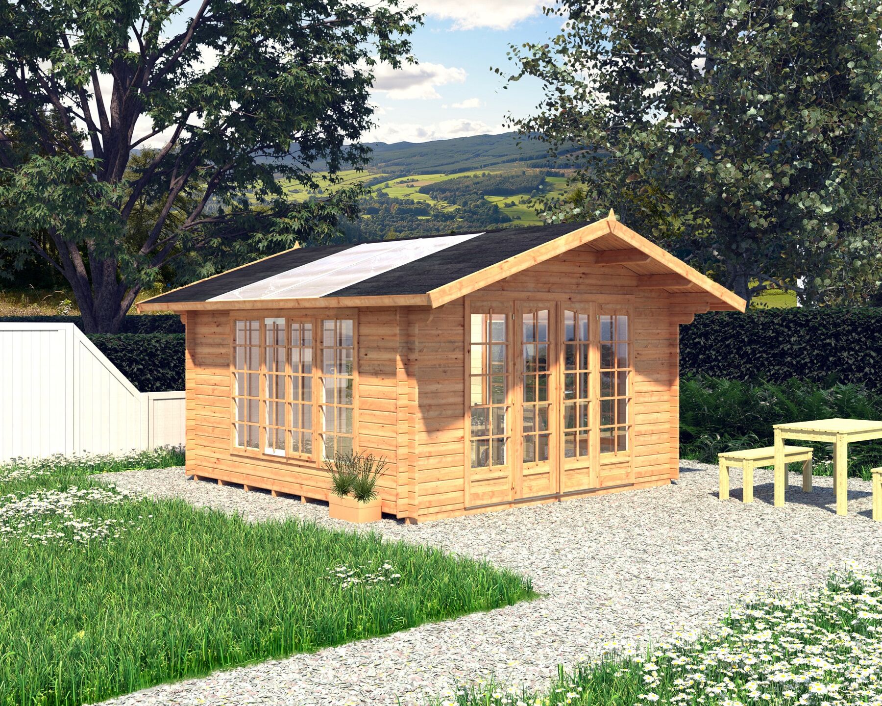 Gartenhaus Irene 13,9 m² Hellbraun