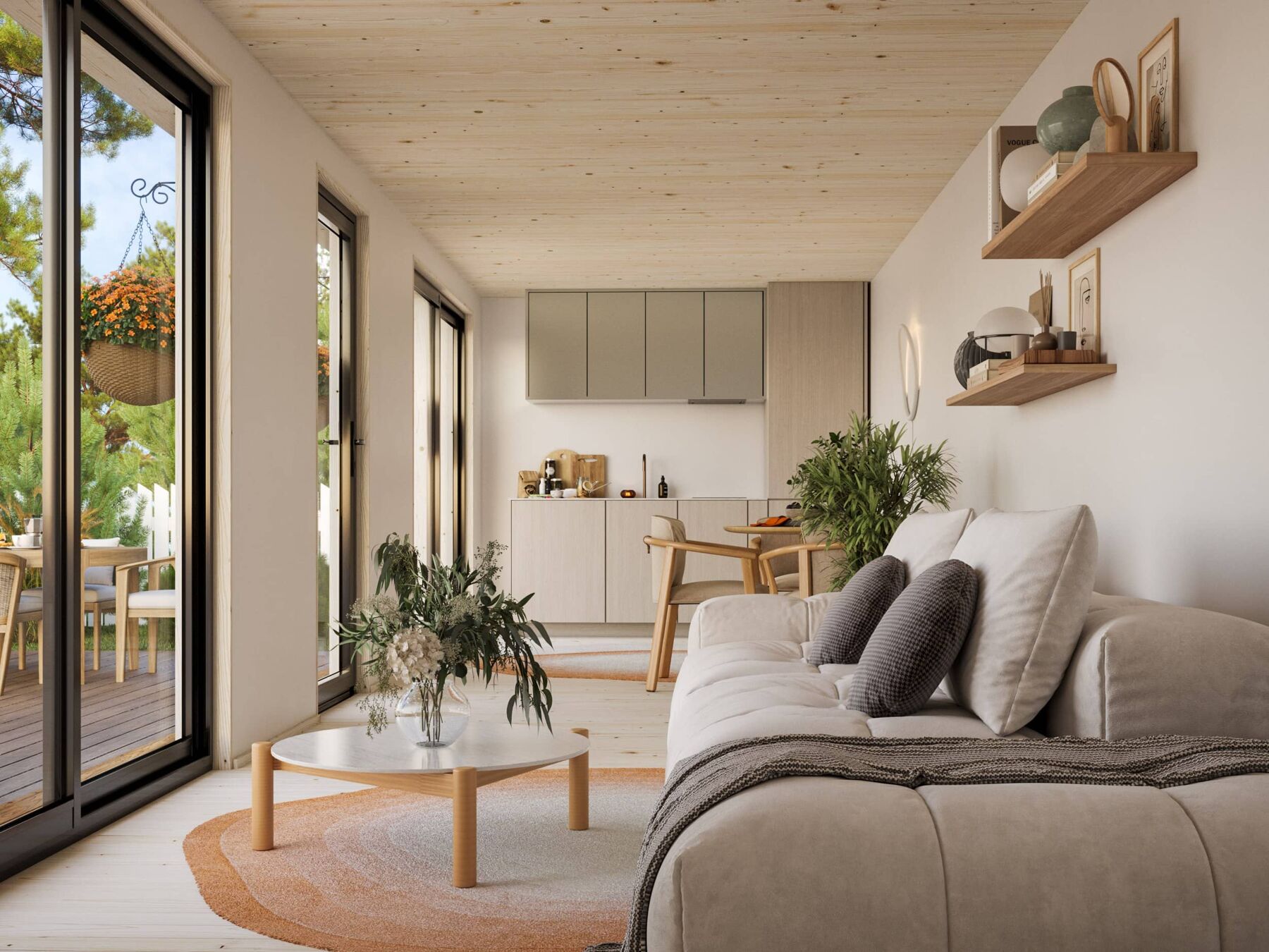 Modernes Tiny Haus Rebekka 22,4 m² mit ISO-Glas Schiebetür
