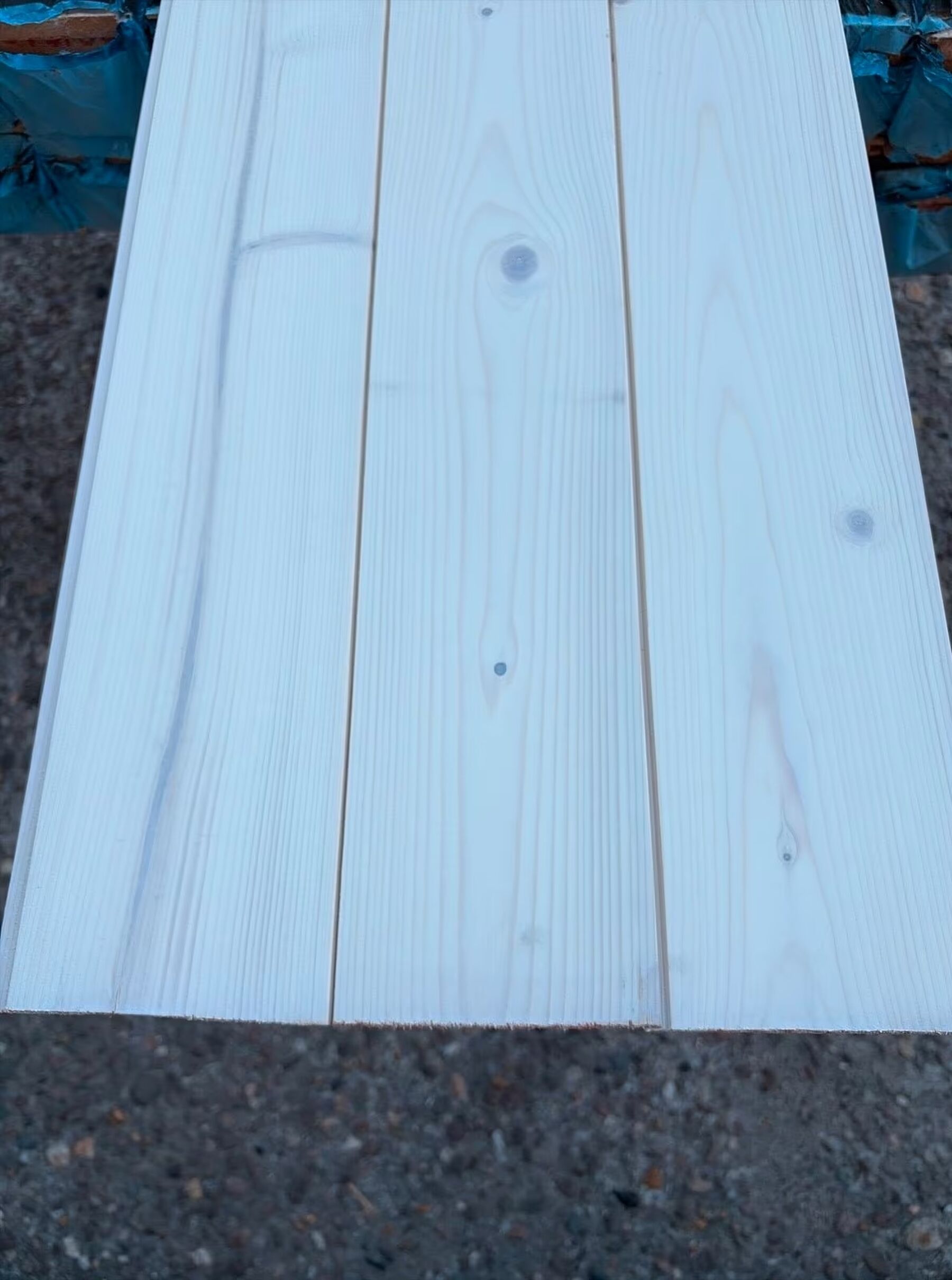41,38 m² Fichte Profilholz Weiss, 15.5x121x3600 mm Holzbrett, Holzplanke, Kiefernholz, Nähertisch, rohholz