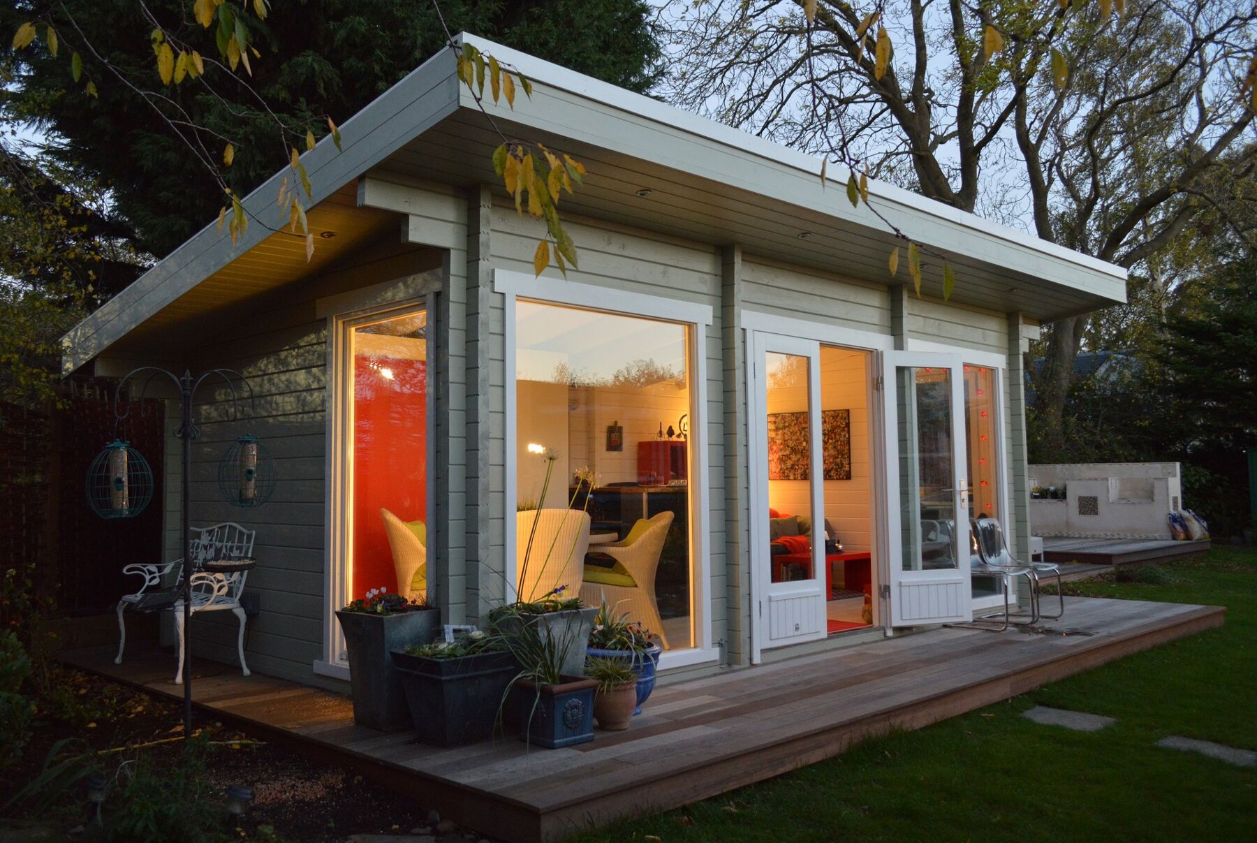 Gartenhaus Heidi 19,7 m² mit Trapezblech Braun 