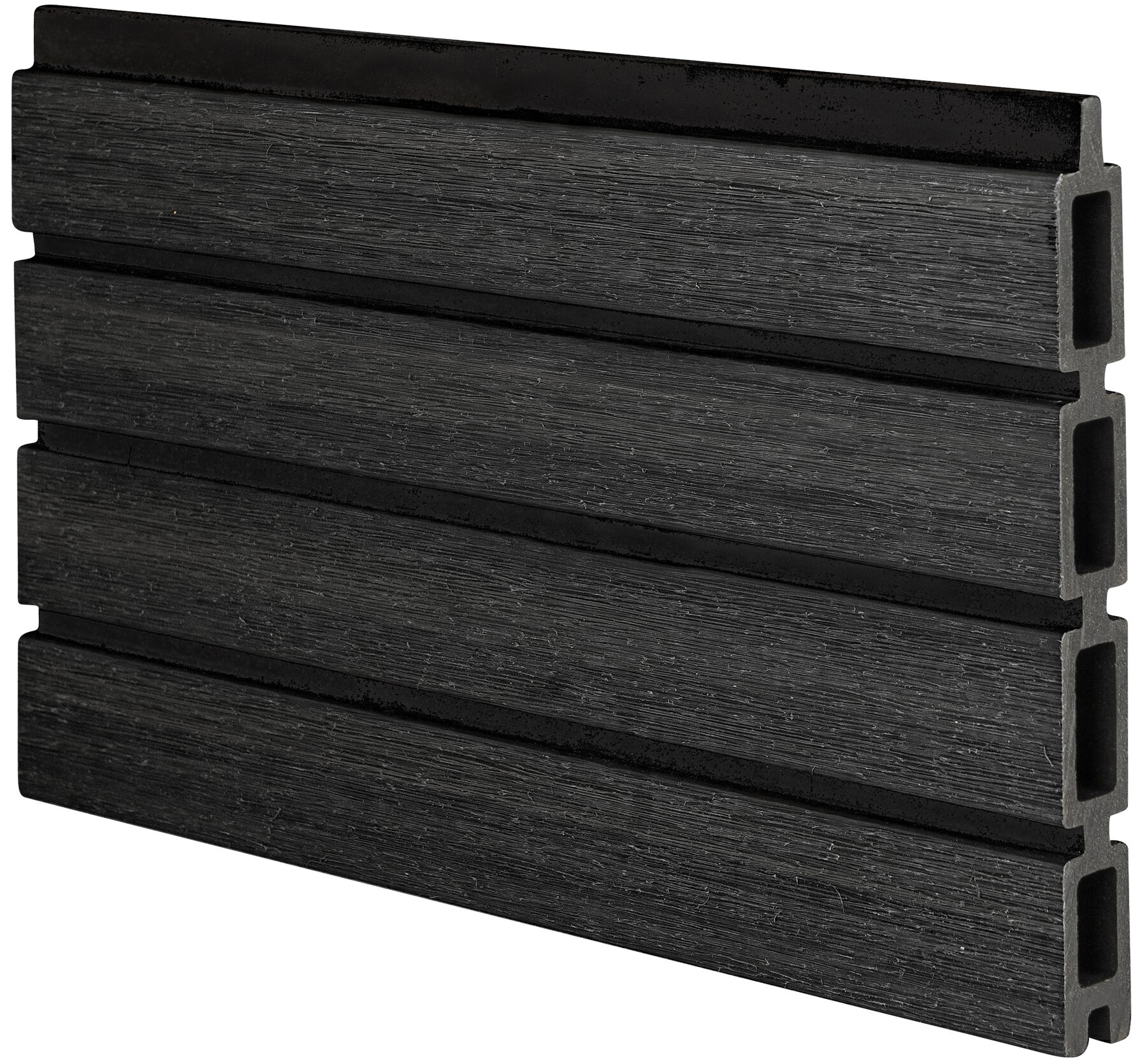 WPC Akustikzaun,  Shadowline Deep Black 180 x 180 cm