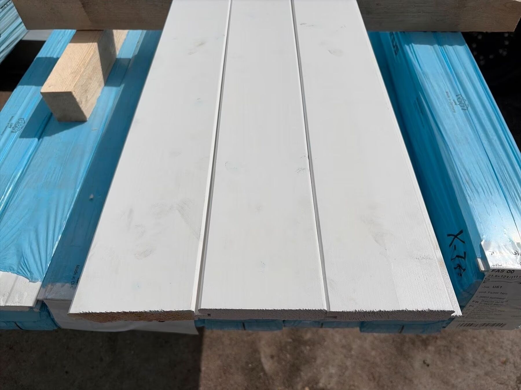 44,64 m² Fichte Profilholz Weiss, 21.5x121x4500 mm