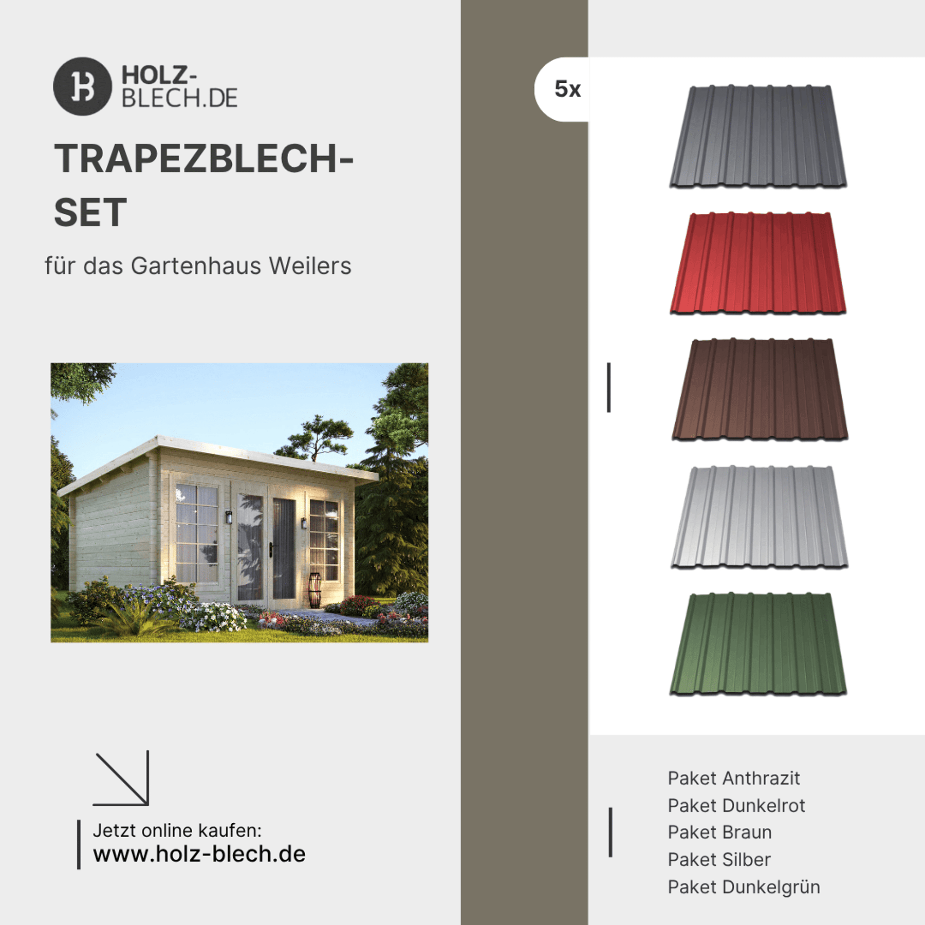 Trapezblech Set für Gartenhaus Weilers Architektur, Gebäude, Wohnen, Haus, Dach