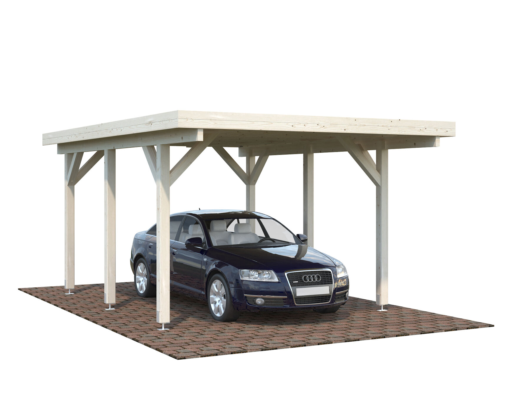 Einzelcarport Karl 11,7 m² Transparent