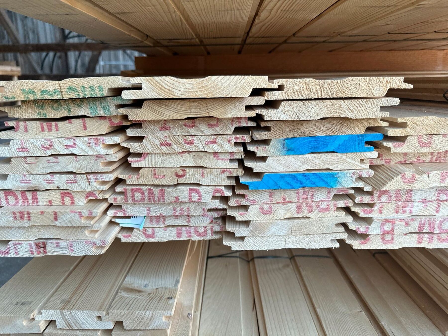 41 m² Nordische Fichte Profilholz Nut+Feder, 19x146x4200 mm