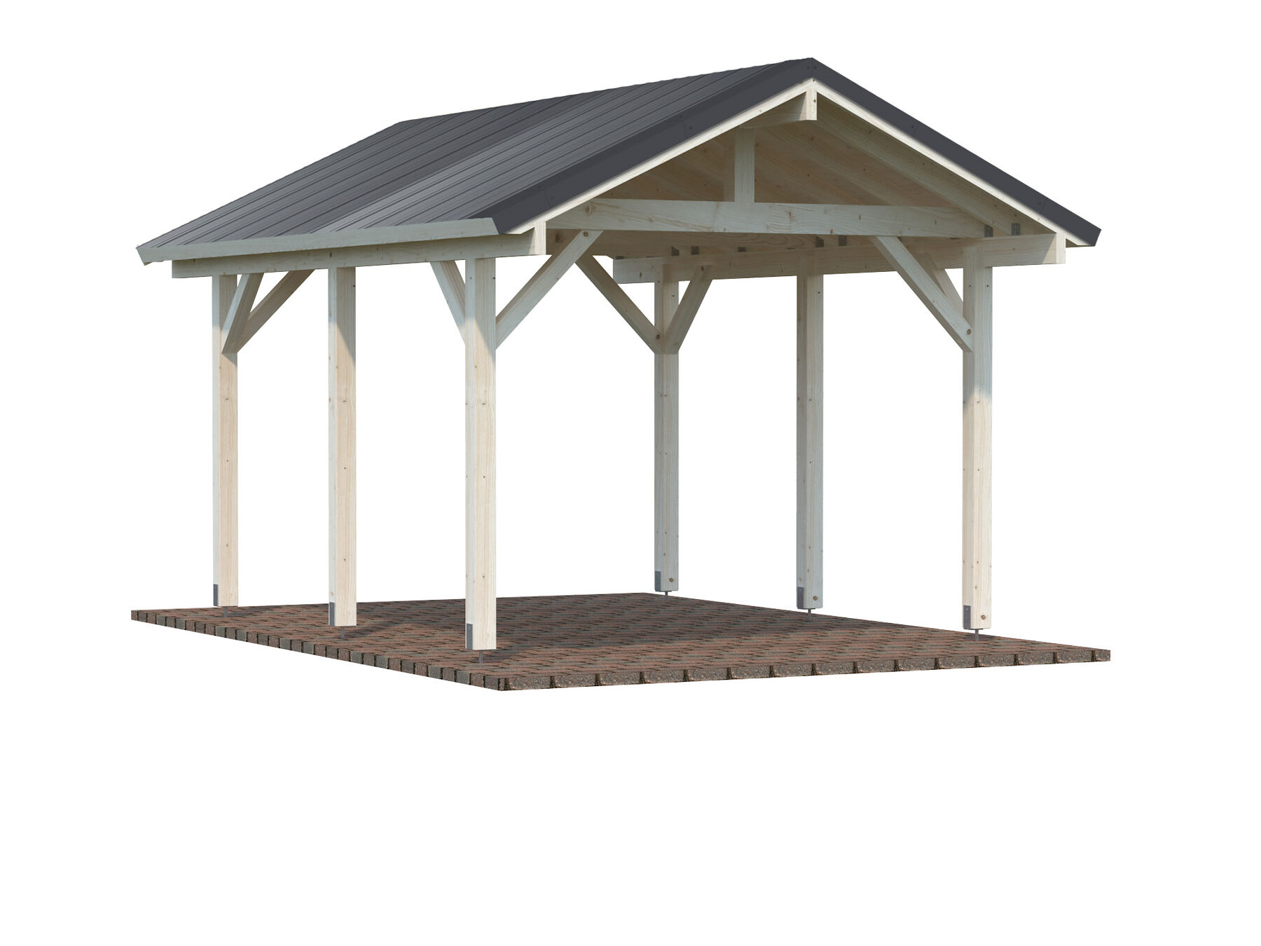 Trapezblechdach für Doppelcarport Robert 20,6 m²